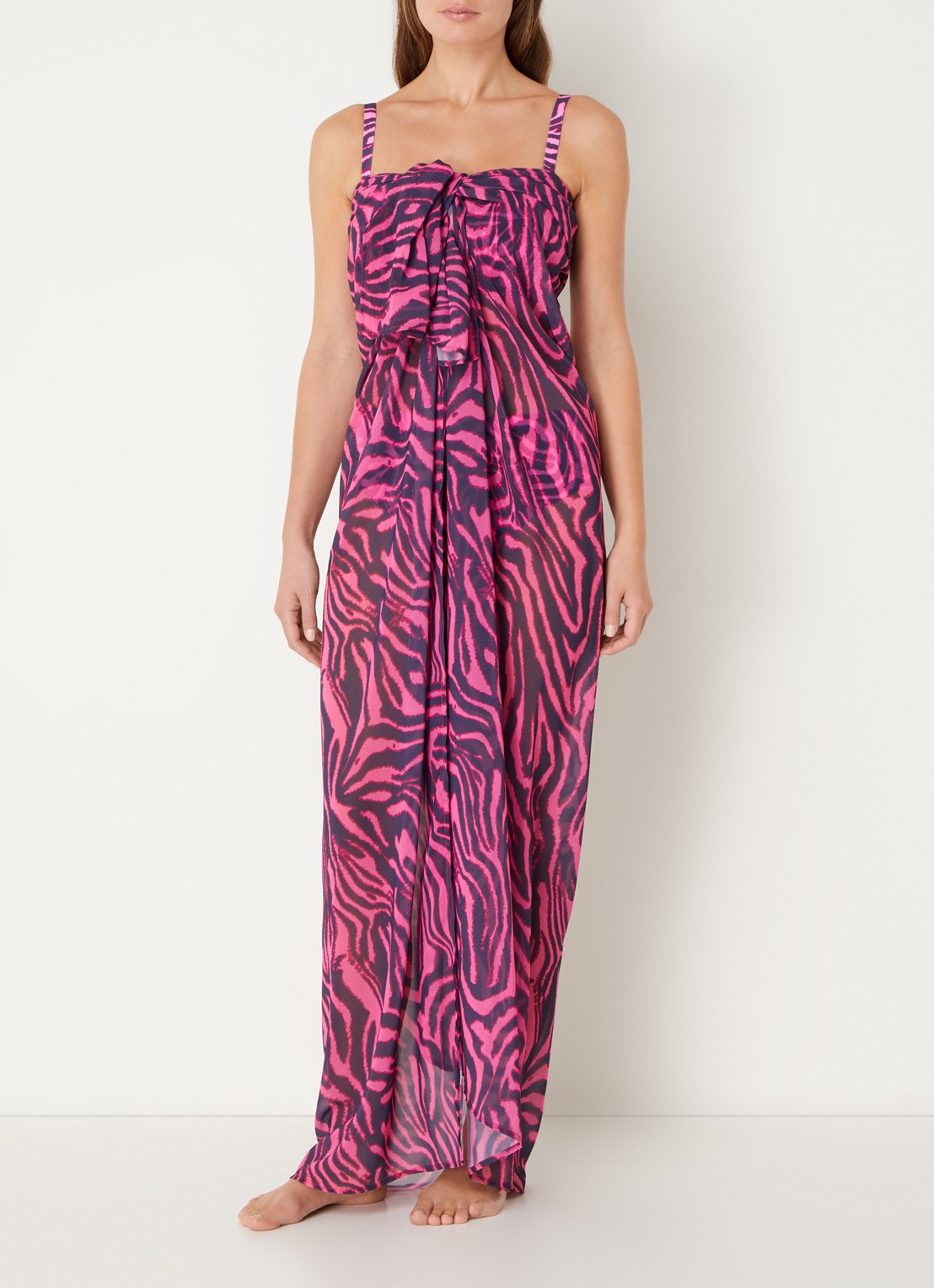 PrimaDonna Malabo sarong met print - voorkant 3 donkerroze