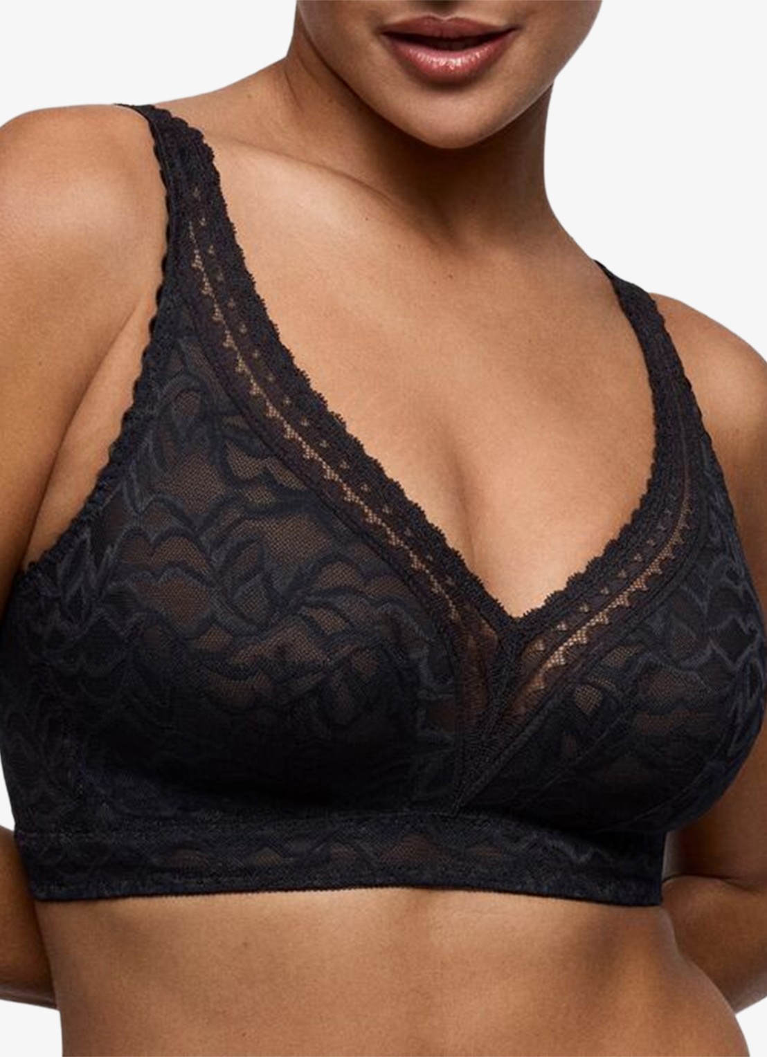 PrimaDonna Miyara bralette van mesh met borduring - detail 2 zwart