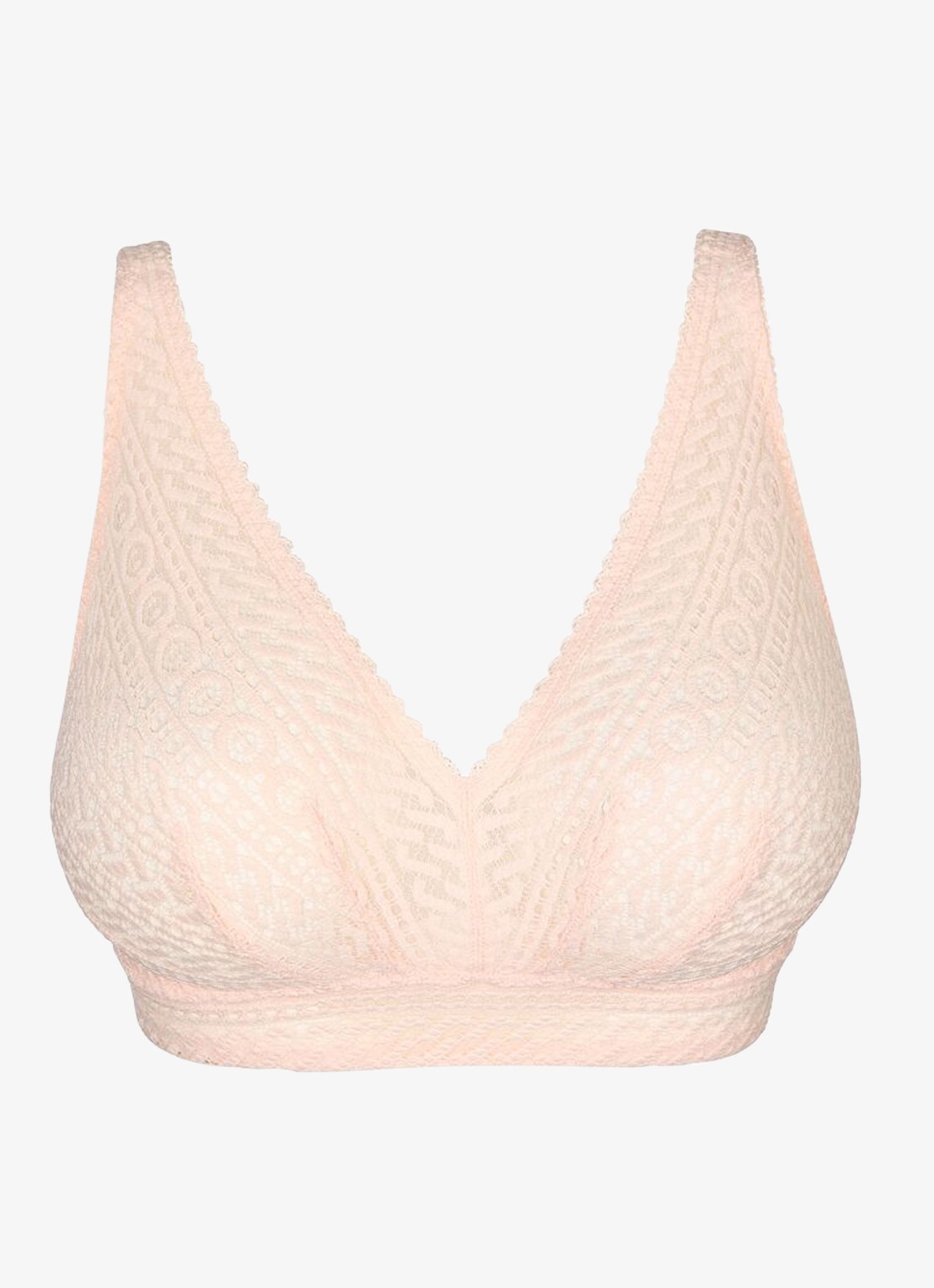 PrimaDonna Montara bralette van kant - voorkant 3 zalmroze