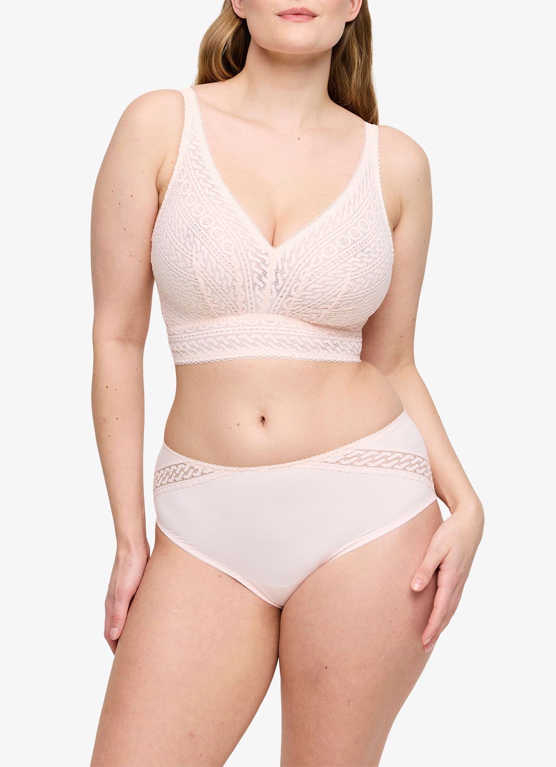 PrimaDonna Montara bralette van kant - voorkant 4 zalmroze