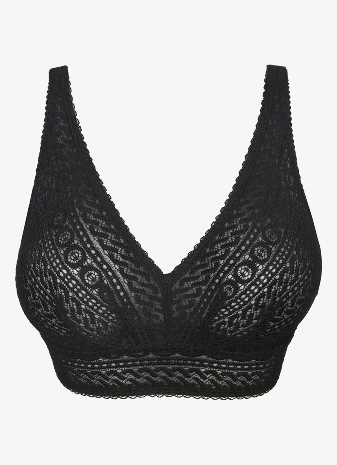PrimaDonna Montara bralette van kant - voorkant zwart