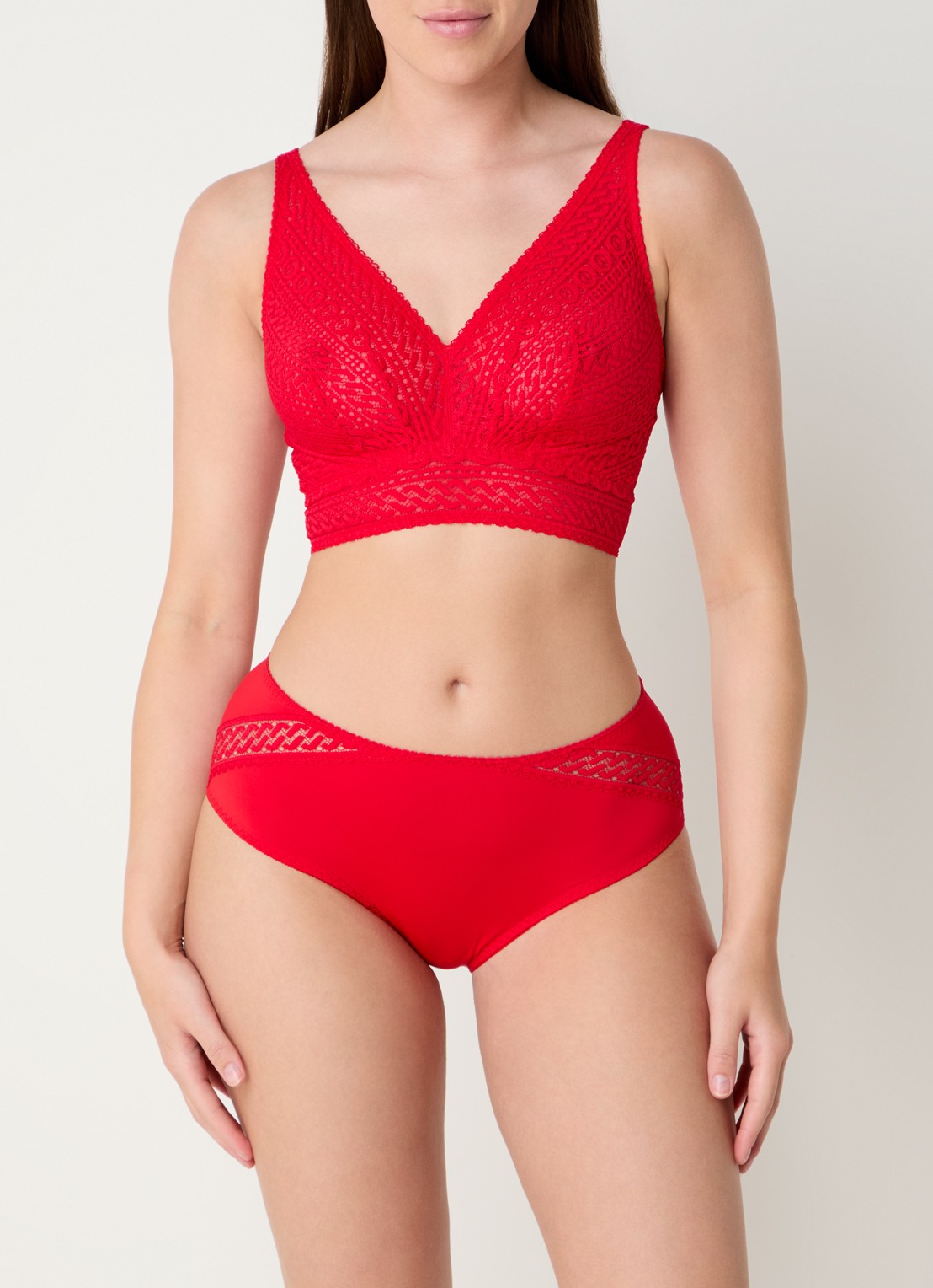 PrimaDonna Montara slip met kant - voorkant 3 rood