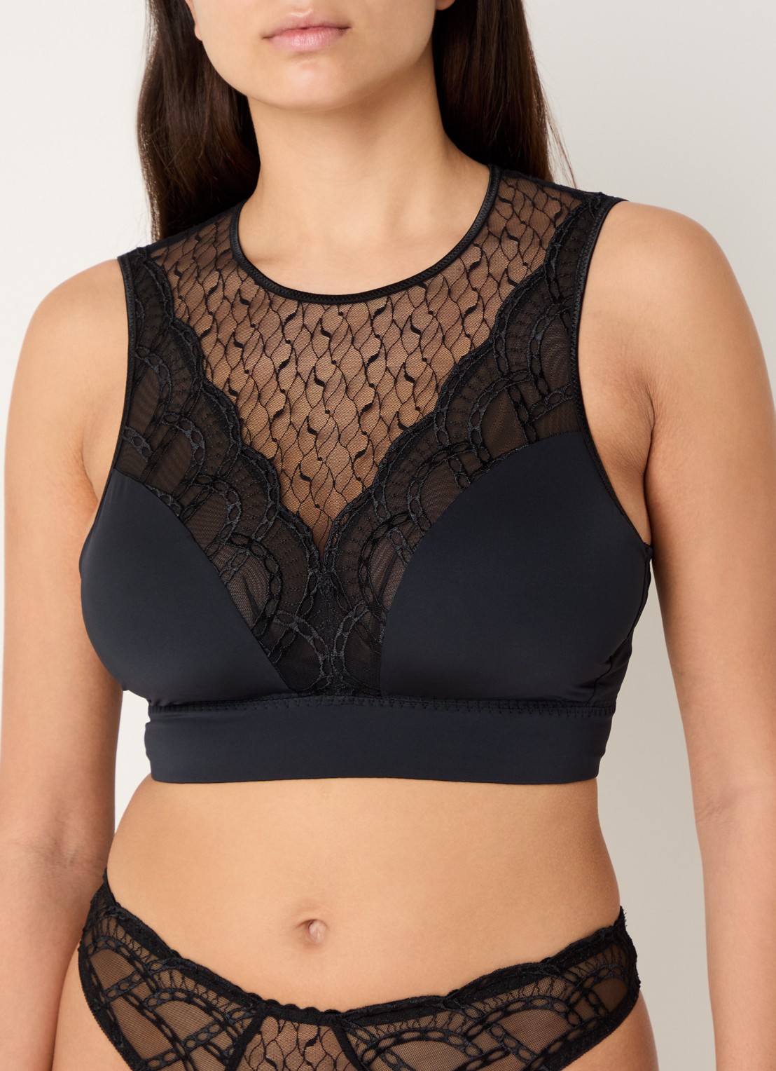PrimaDonna Naica bralette met kant - detail 4 zwart