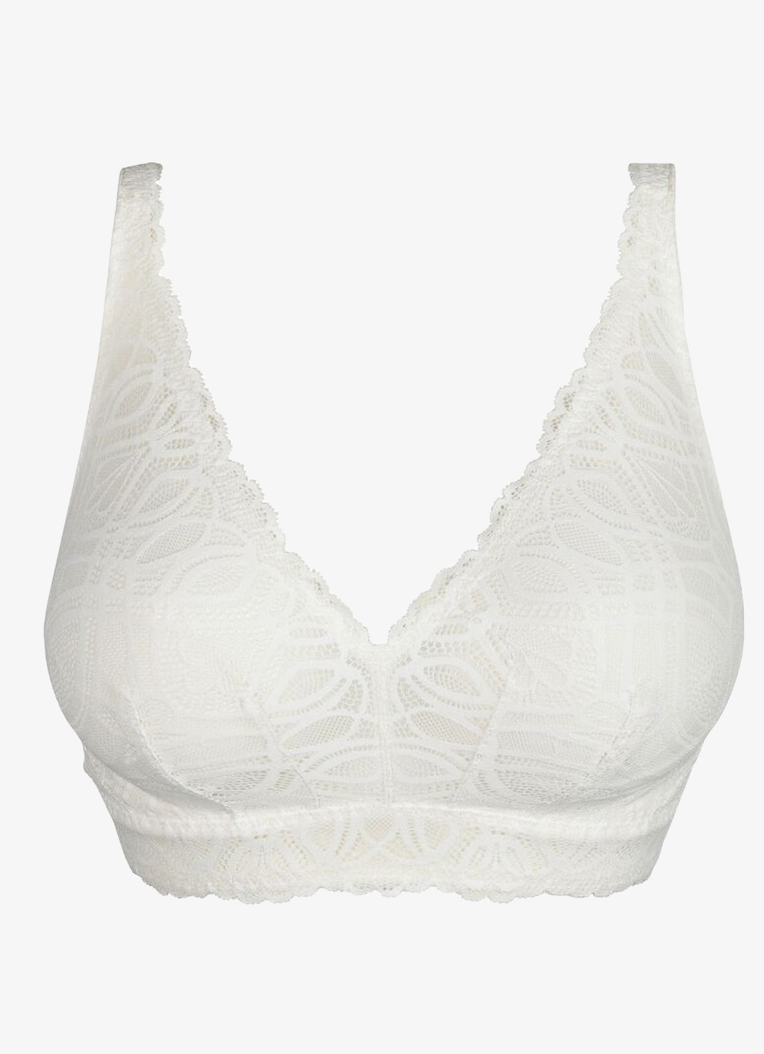 PrimaDonna Salerno bralette van kant - voorkant 3 gebroken wit