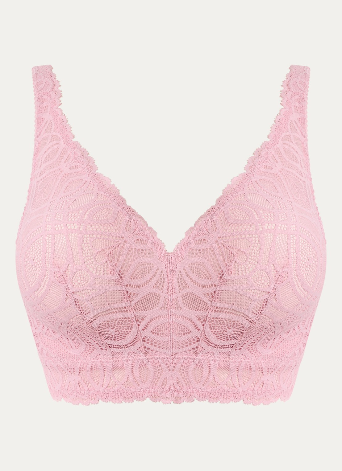 PrimaDonna Salerno bralette van kant - voorkant roze