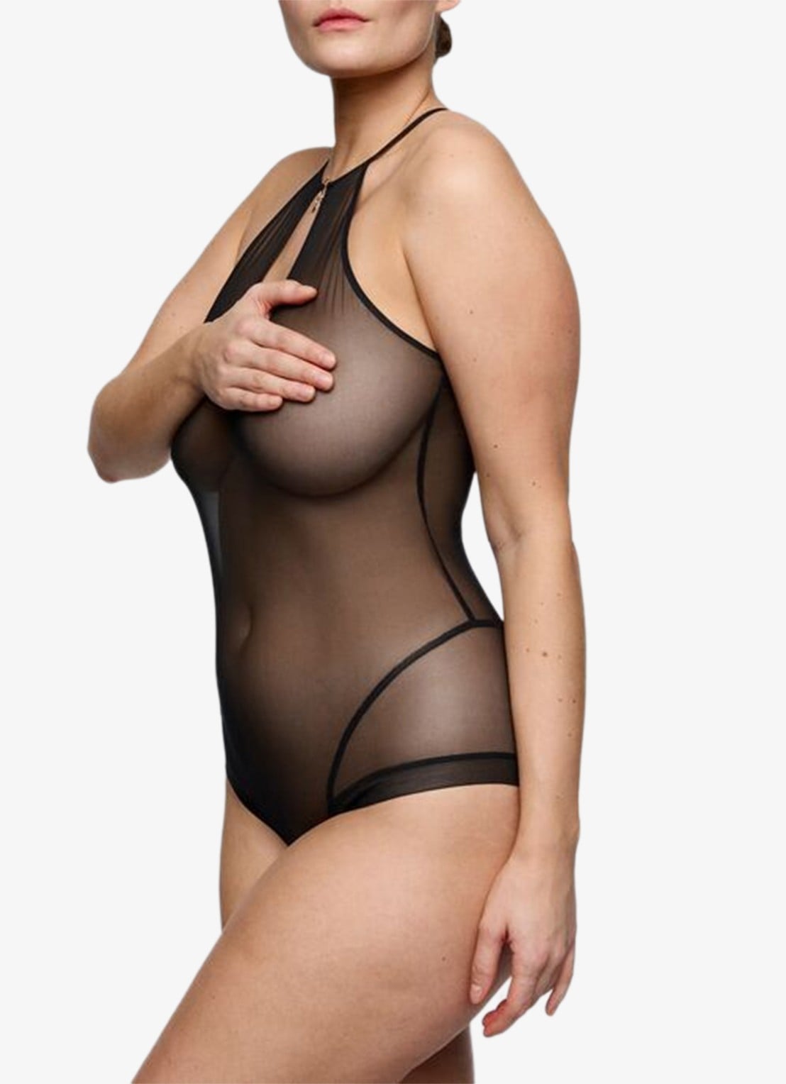 PrimaDonna Sheary body van mesh - detail 2 zwart