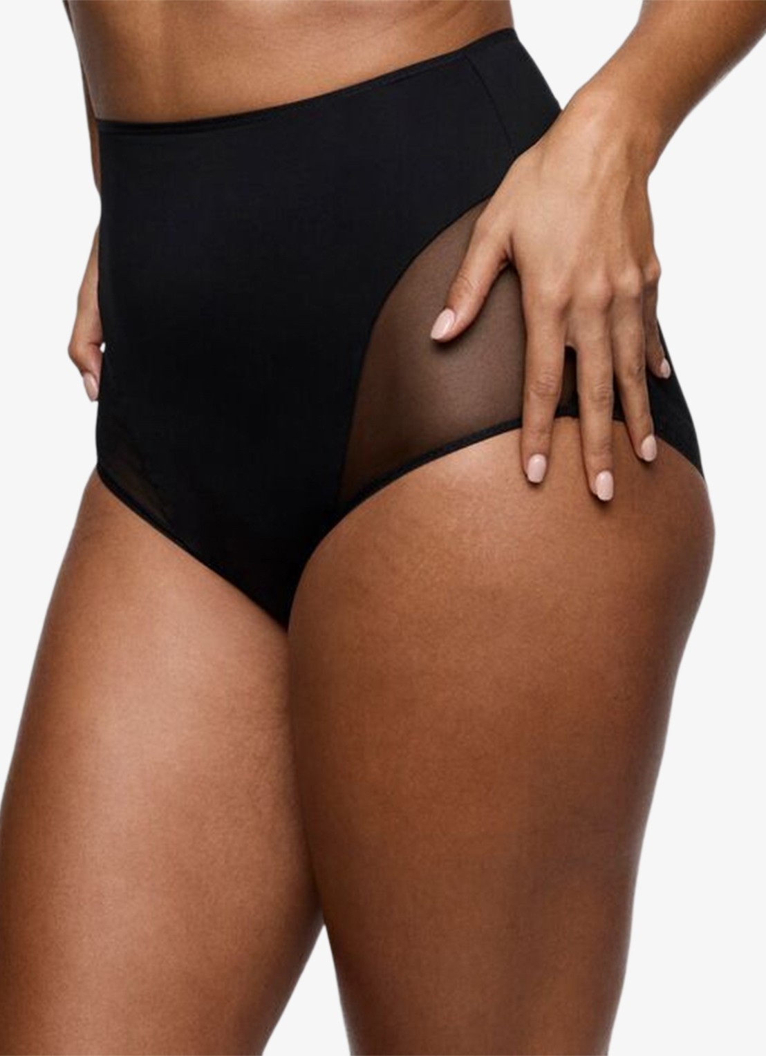 PrimaDonna Sheary high waisted slip met mesh - detail 2 zwart