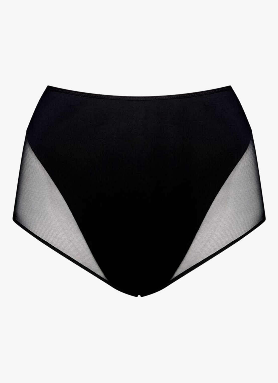 PrimaDonna Sheary high waisted slip met mesh - voorkant 3 zwart