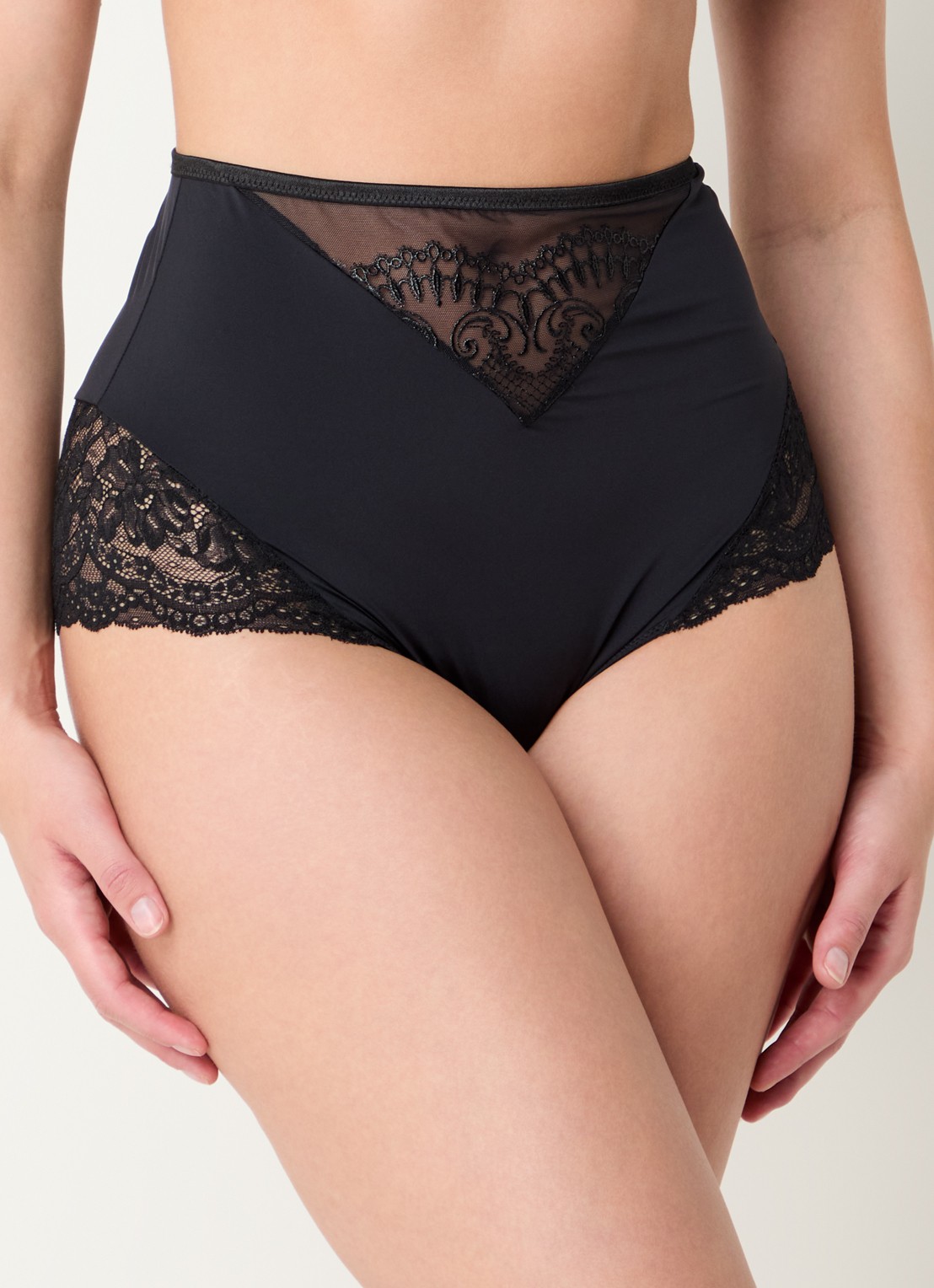 PrimaDonna Shimla high waisted slip met kant - detail 4 zwart