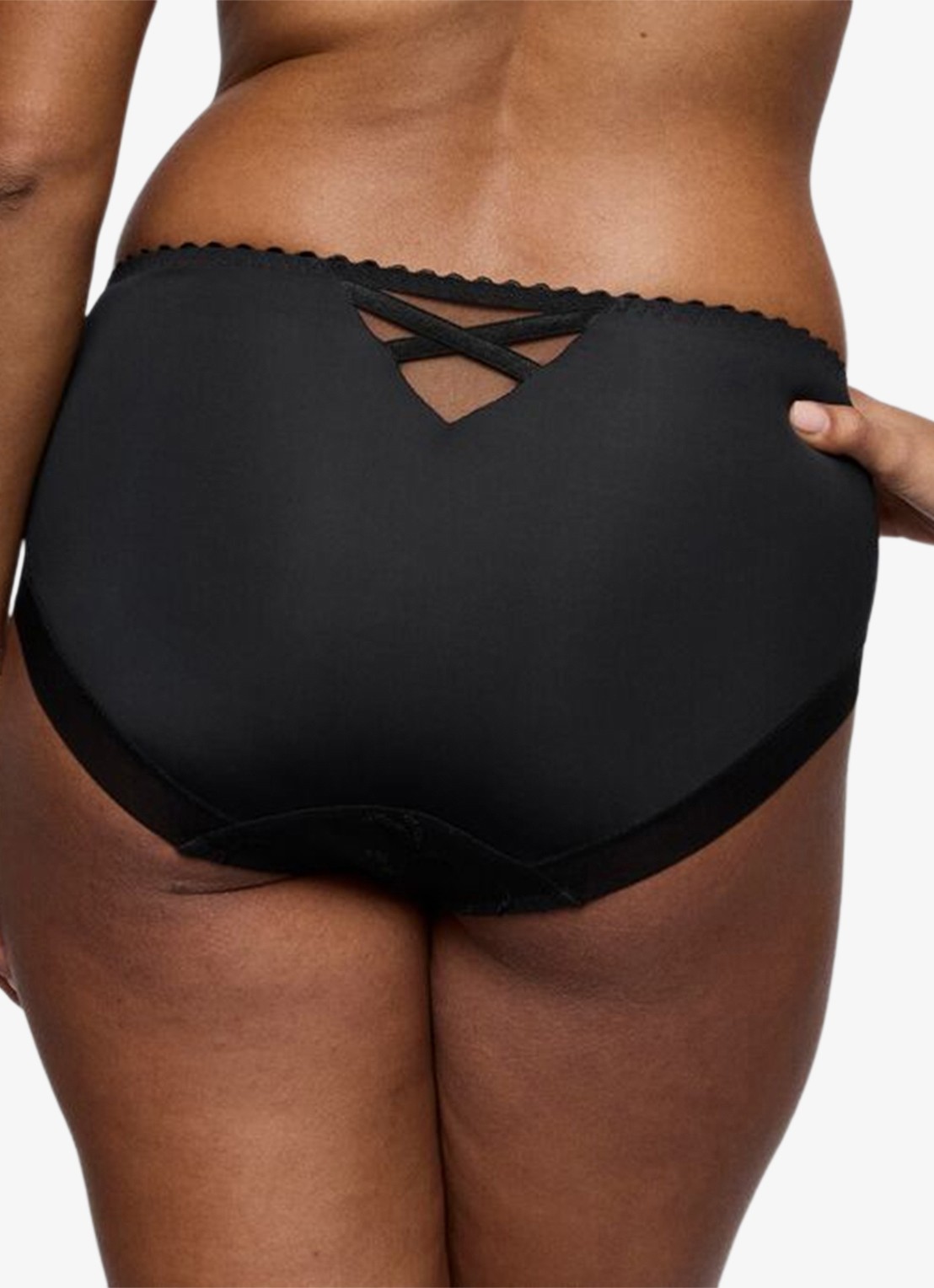 PrimaDonna Solisse shorty met borduring - achterkant zwart