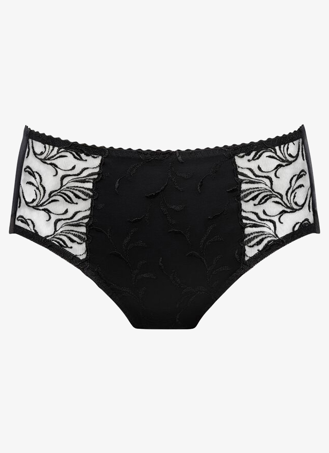 PrimaDonna Solisse shorty met borduring - voorkant 2 zwart