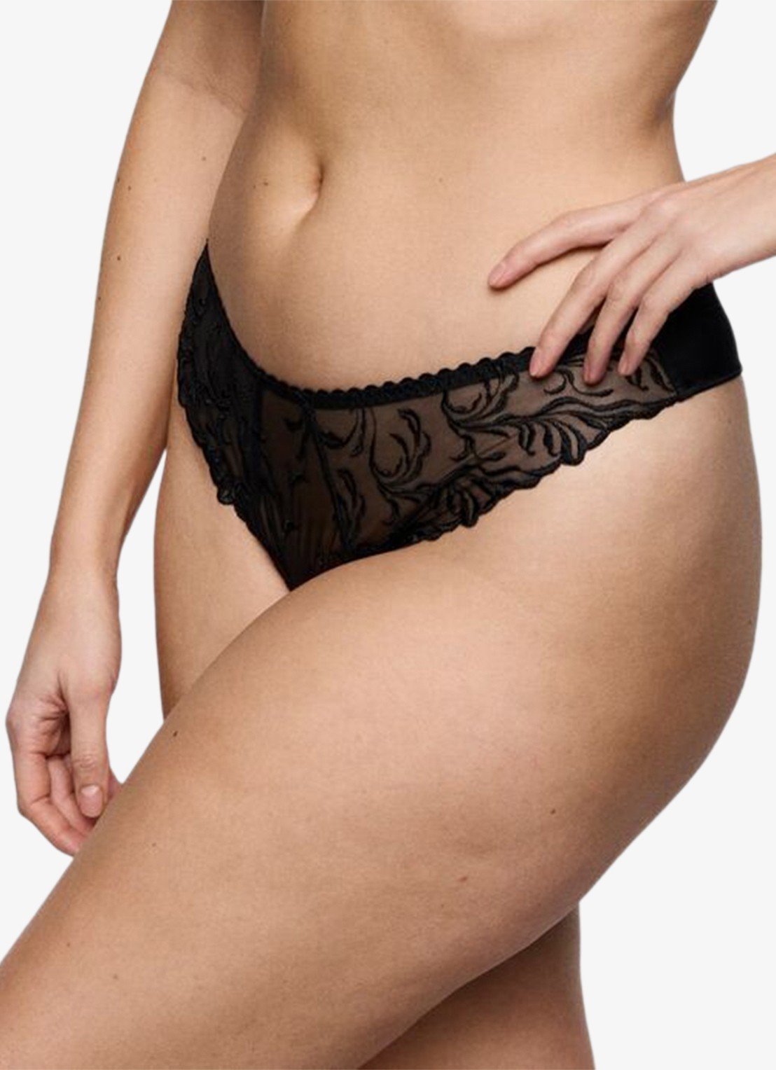 PrimaDonna Solisse string met borduring - detail 4 zwart