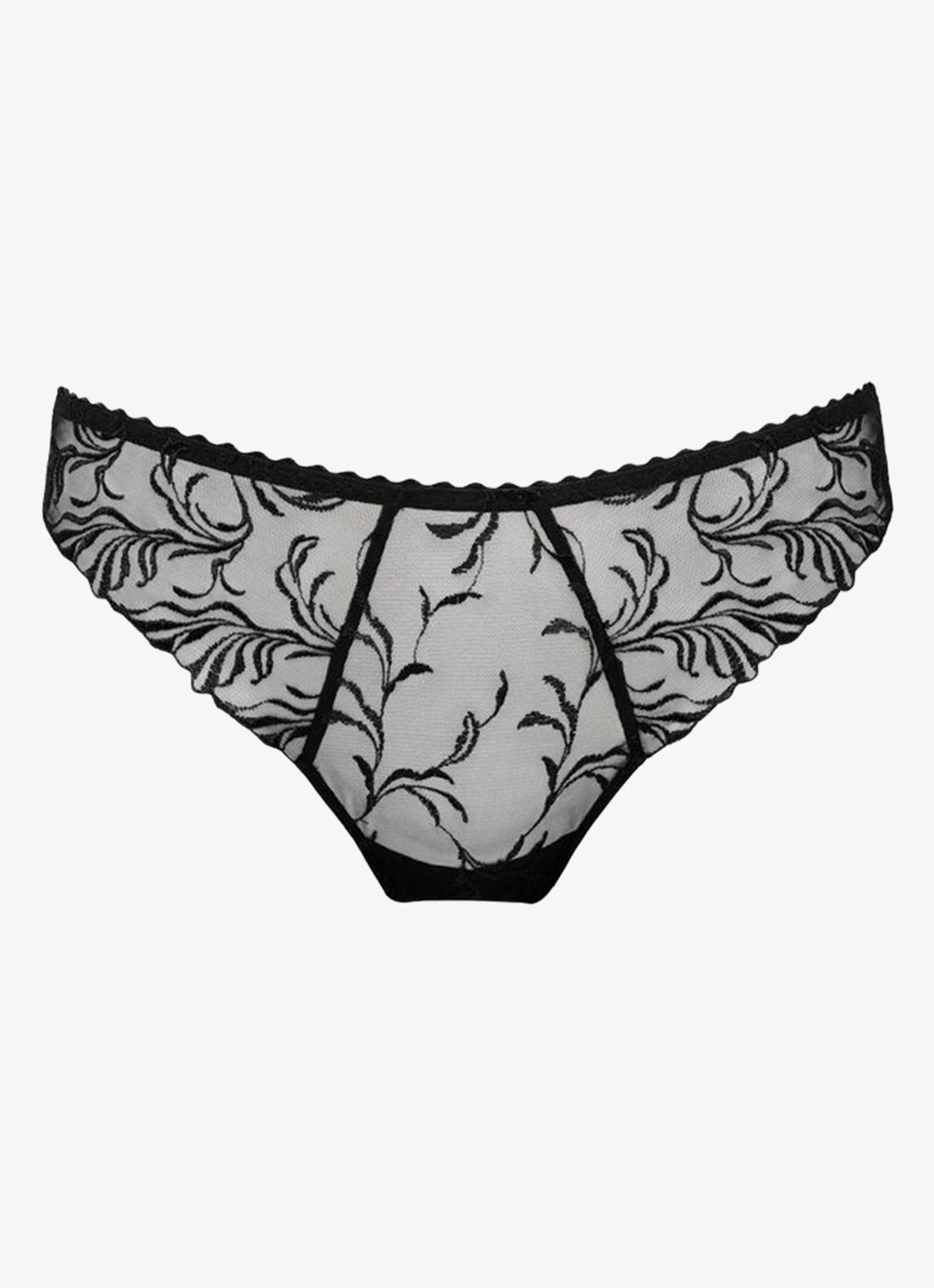 PrimaDonna Solisse string met borduring - voorkant zwart