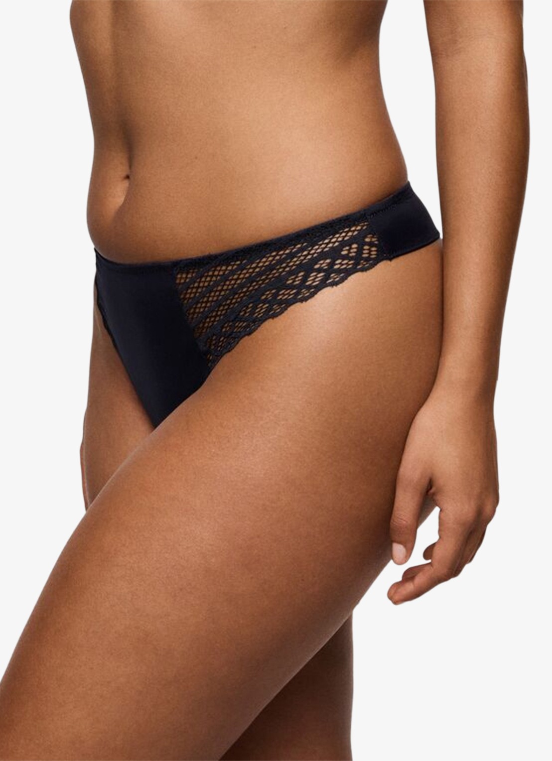 PrimaDonna Twist Side string met kant - detail 3 zwart