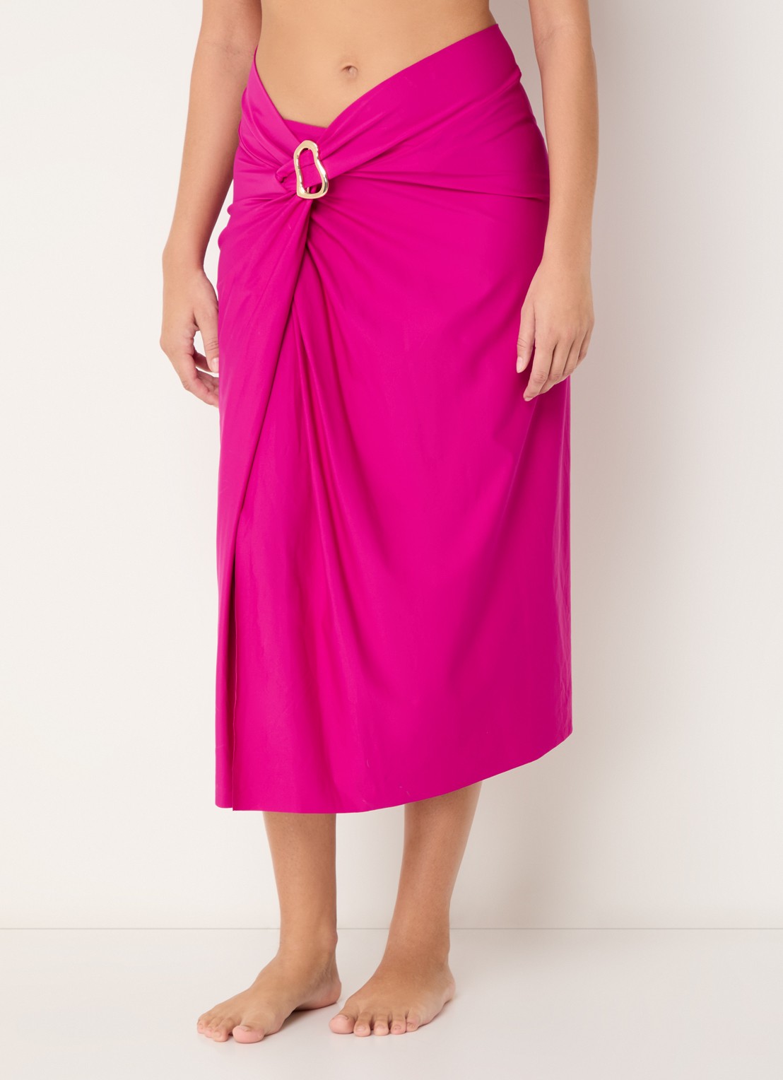 PrimaDonna Uvita midi strandrok met split - detail 2 fuchsia