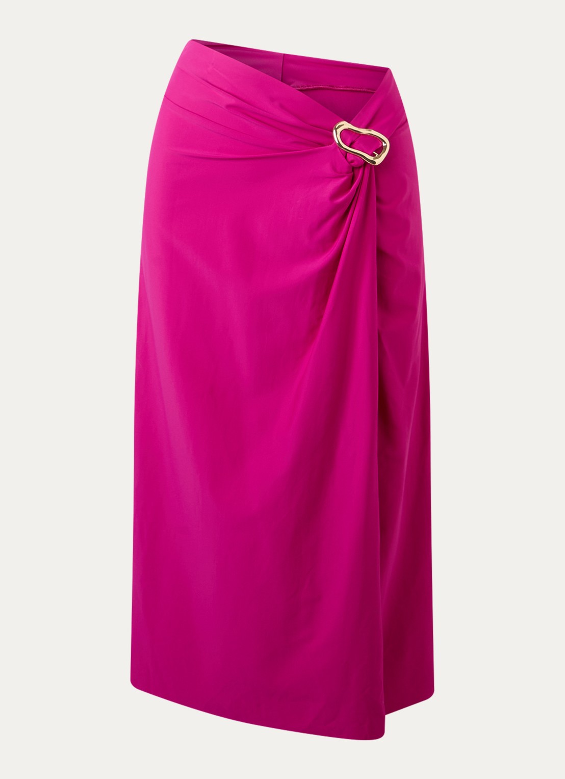 PrimaDonna Uvita midi strandrok met split - voorkant 3 fuchsia