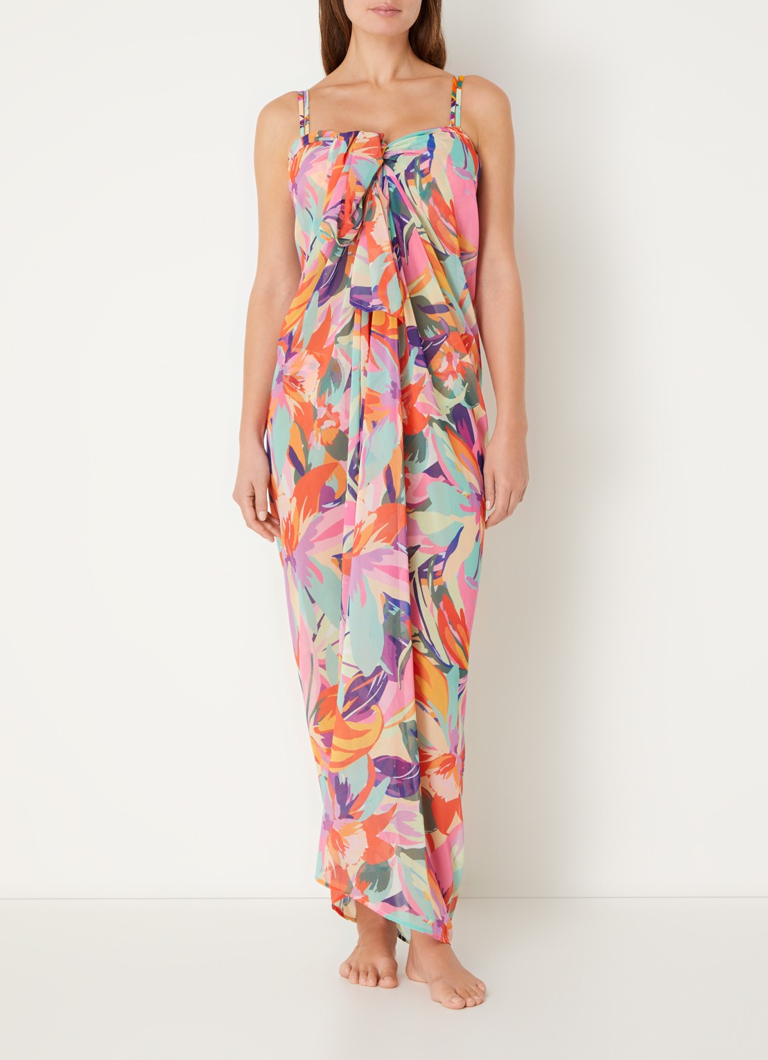PrimaDonna Varadeo sarong met print - voorkant 2 roze