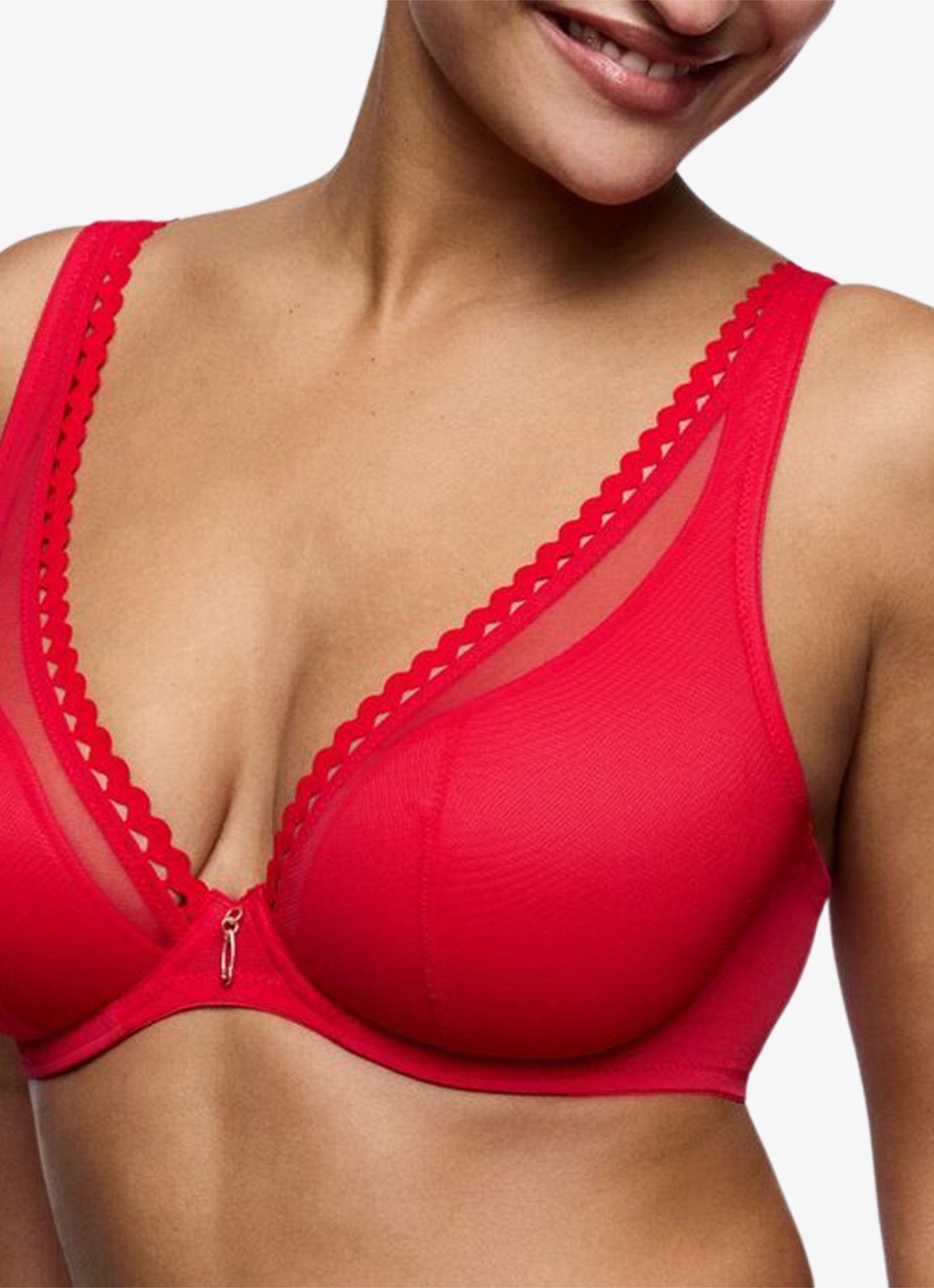 PrimaDonna Wowgirl beugel bh met overlay van mesh - detail 4 rood