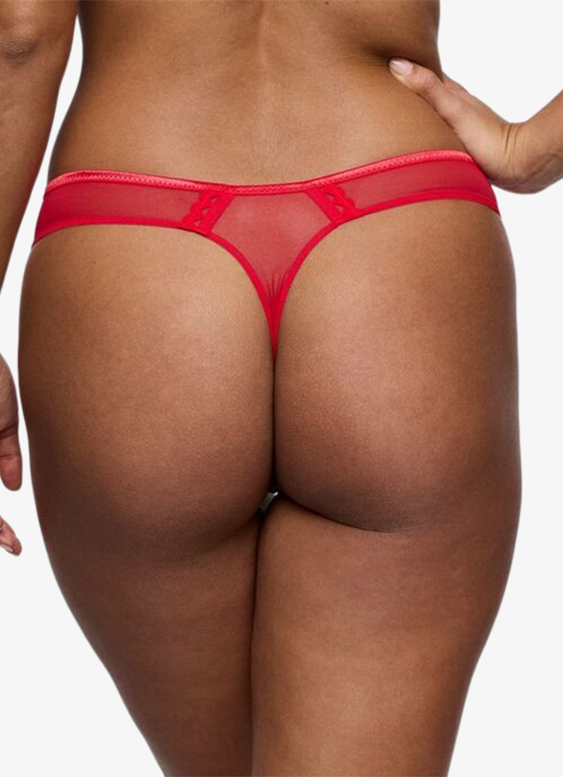 PrimaDonna Wowgirl string van mesh - achterkant 3 rood