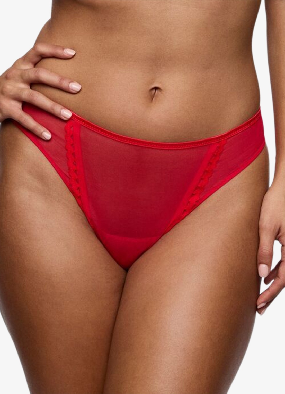 PrimaDonna Wowgirl string van mesh - detail rood