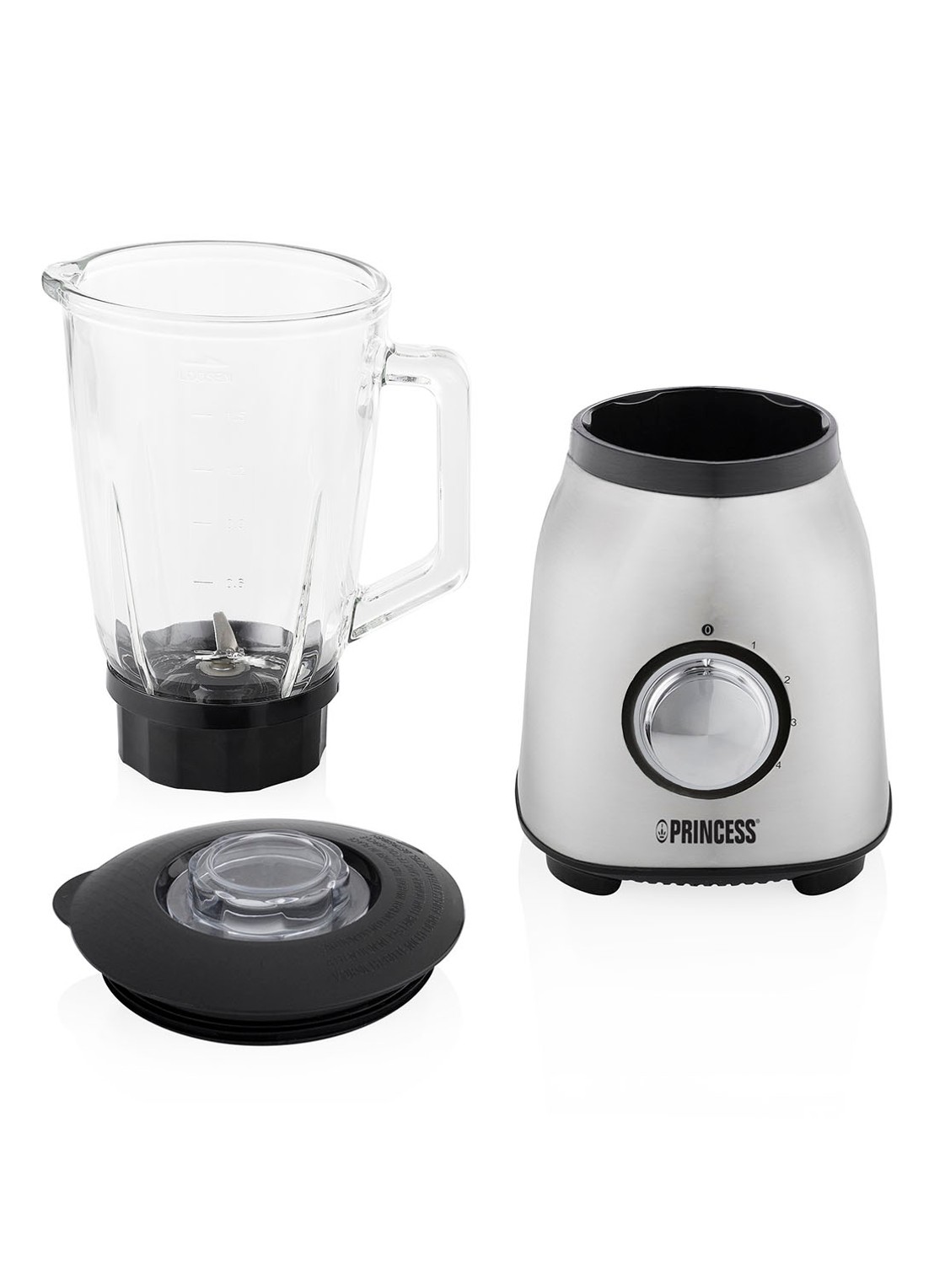 Princess 1000 blender 1,5 liter 212091 - voorkant zilver