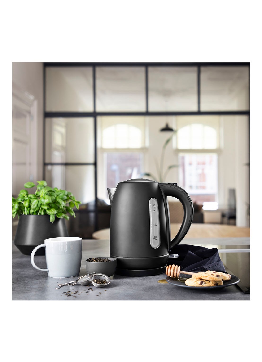 Princess Black Steel waterkoker 1,7 liter 236032 - detail 7 zwart