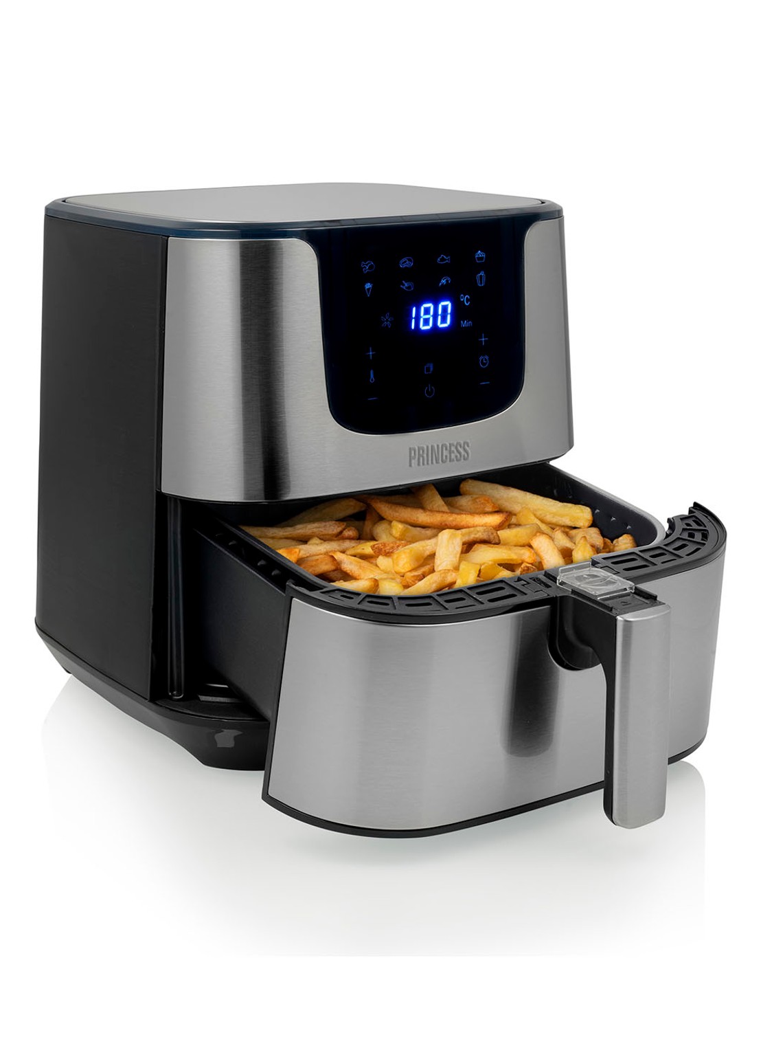 Princess Digital Aerofryer Deluxe XXL airfryer 182060 - voorkant zilver