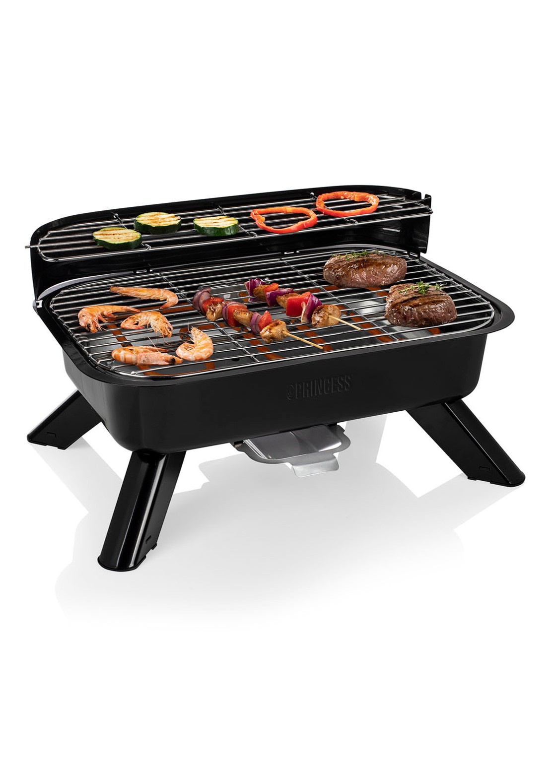 Princess Hybride elektrische barbecue 112252 - voorkant 7 zwart