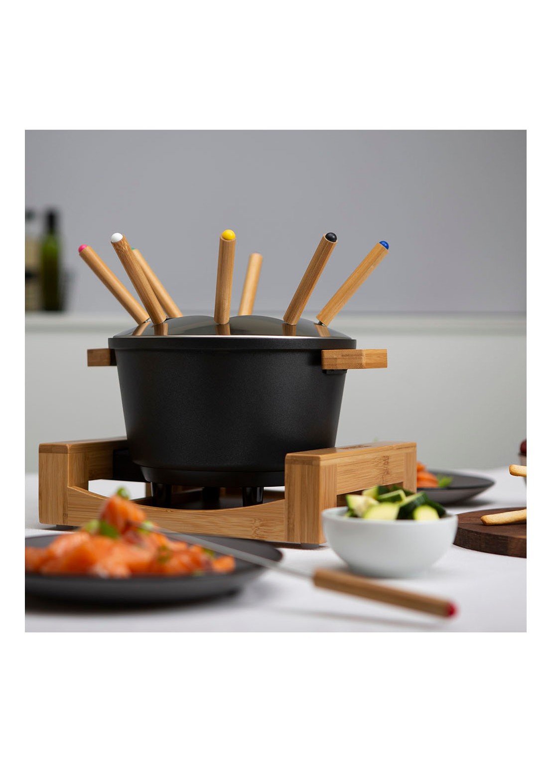 Princess Pure fonduesstel 40,5 x 39,5 cm 173025 - detail 4 zwart