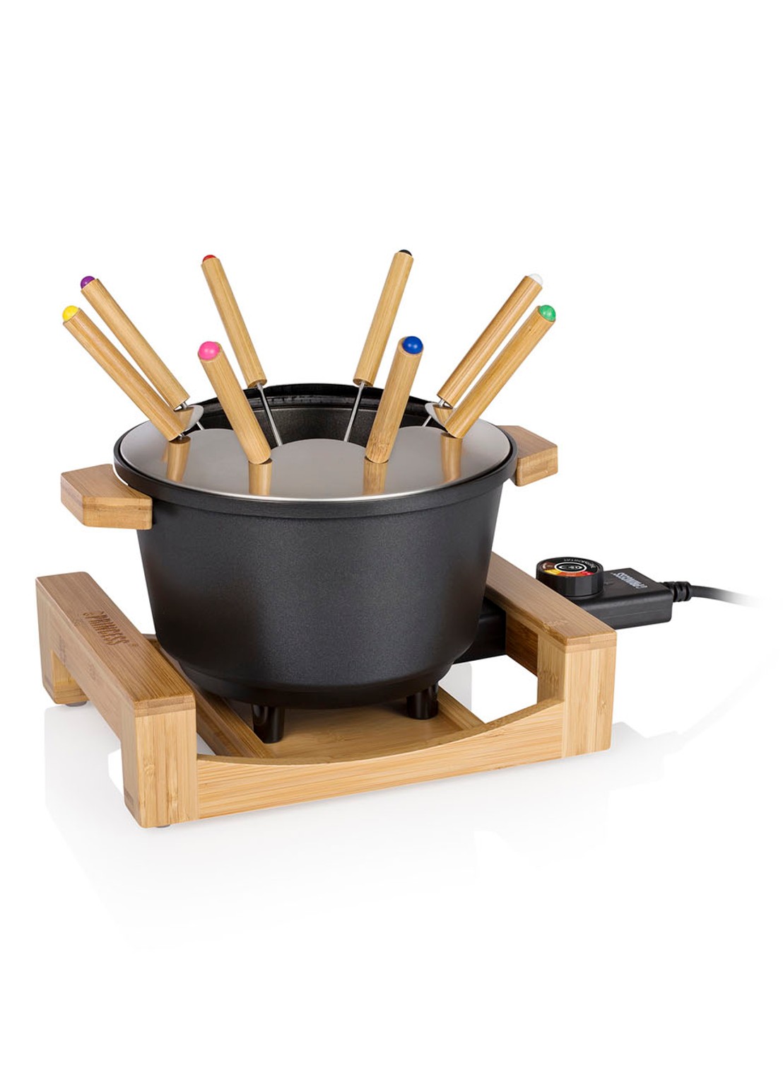 Princess Pure fonduesstel 40,5 x 39,5 cm 173025 - voorkant 5 zwart