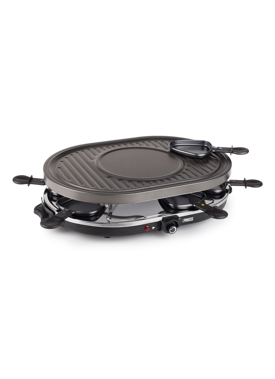 Princess Raclette 8 Oval Grill Party gourmetstel 162700 - detail 4 zwart