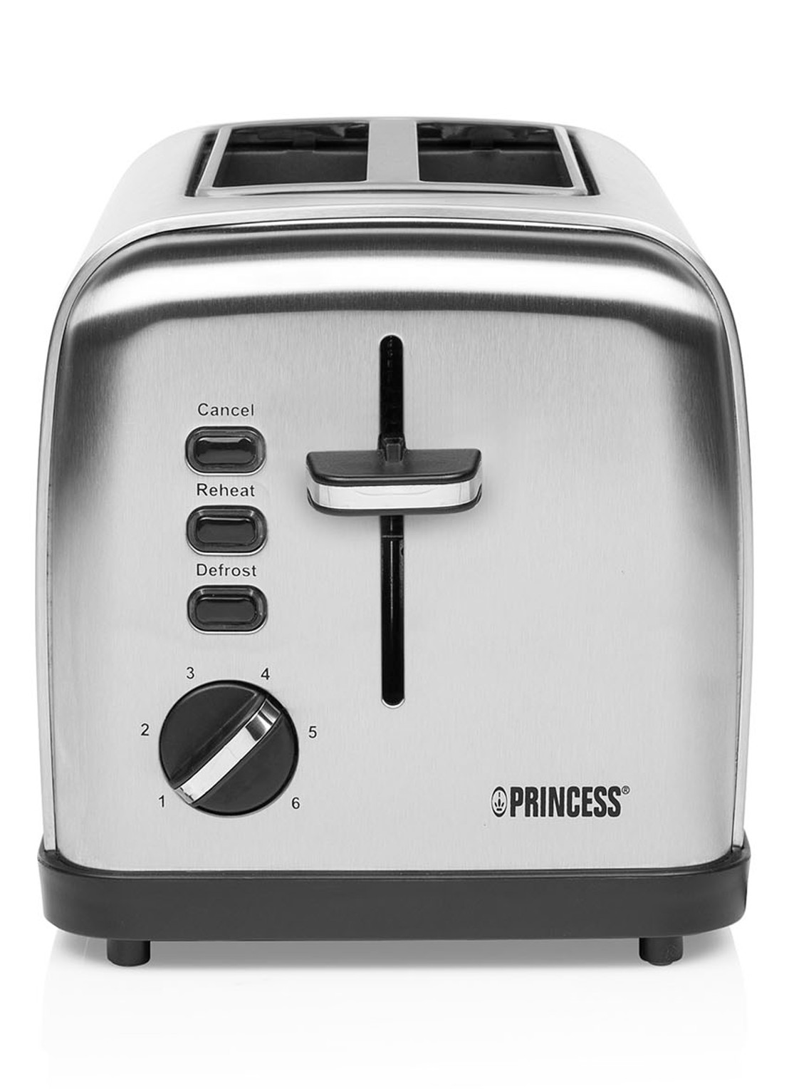 Princess Steel Style 2 broodrooster 2-slots 142354 - voorkant zilver