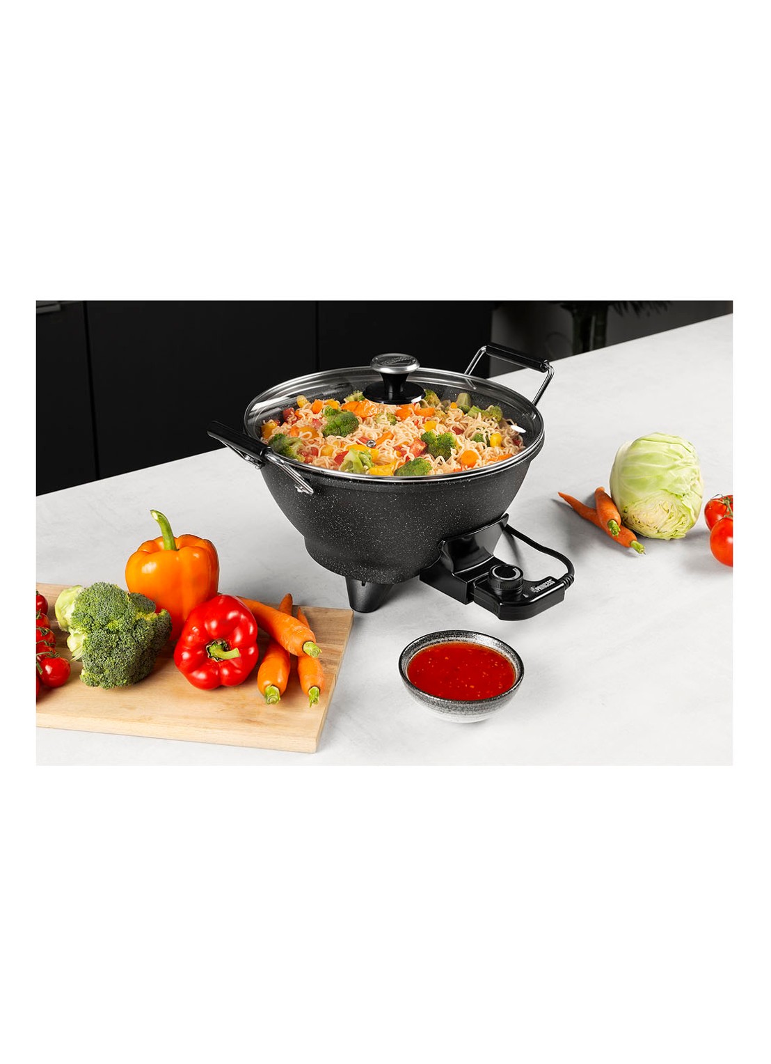 Princess Stir-Fry Elektrische wokpan 40 cm 162389 - detail 7 zwart