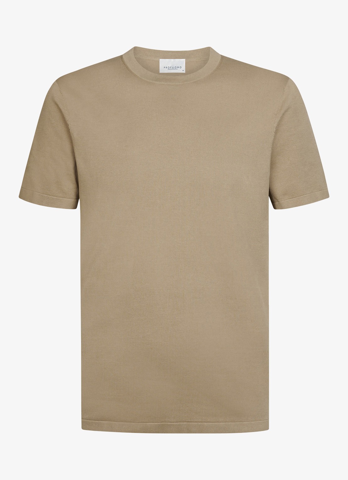 Profuomo Aero ease T-shirt met stretch - voorkant 2 beige