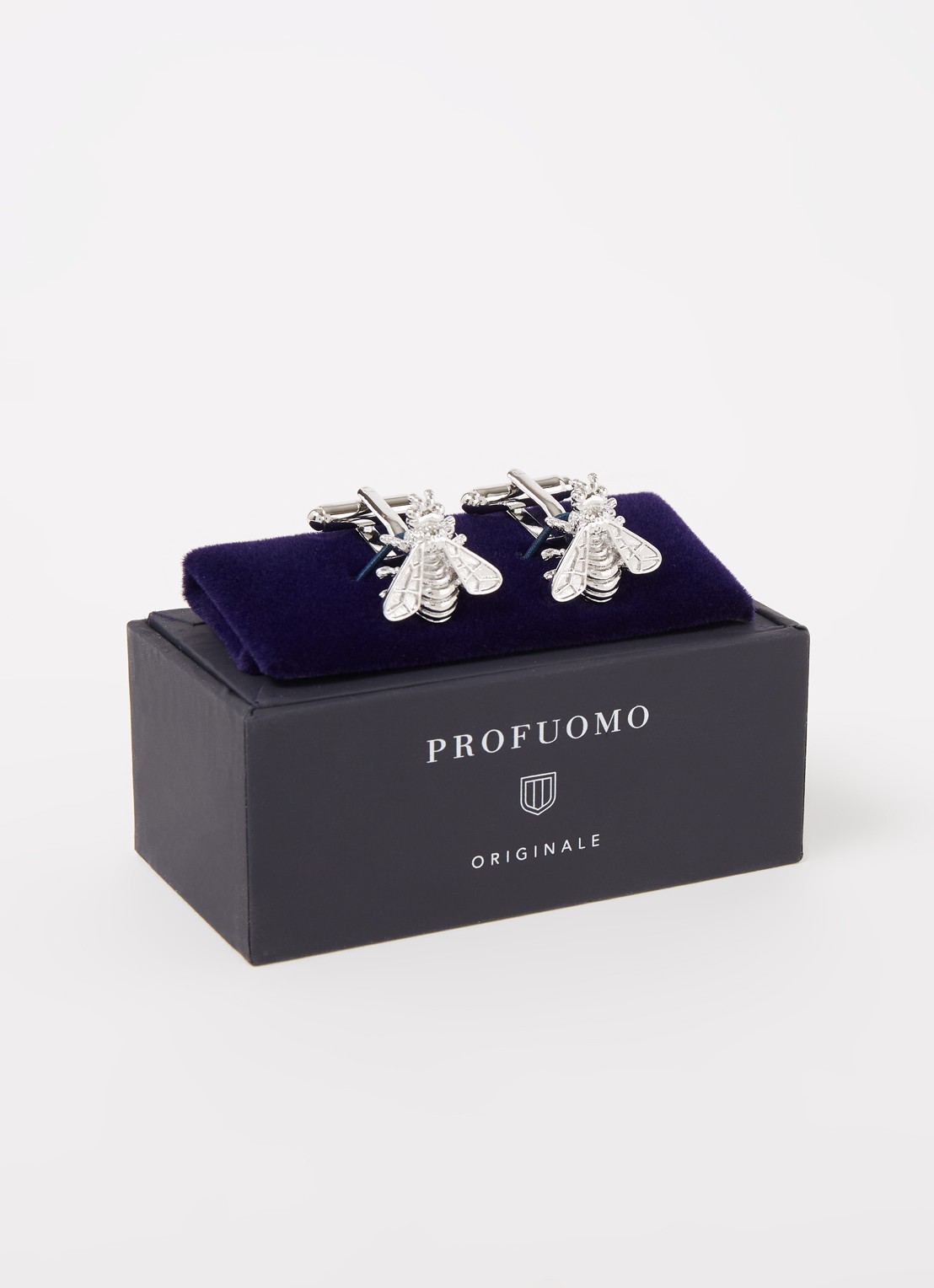 Profuomo Bijen manchetknopen - voorkant 2 zilver