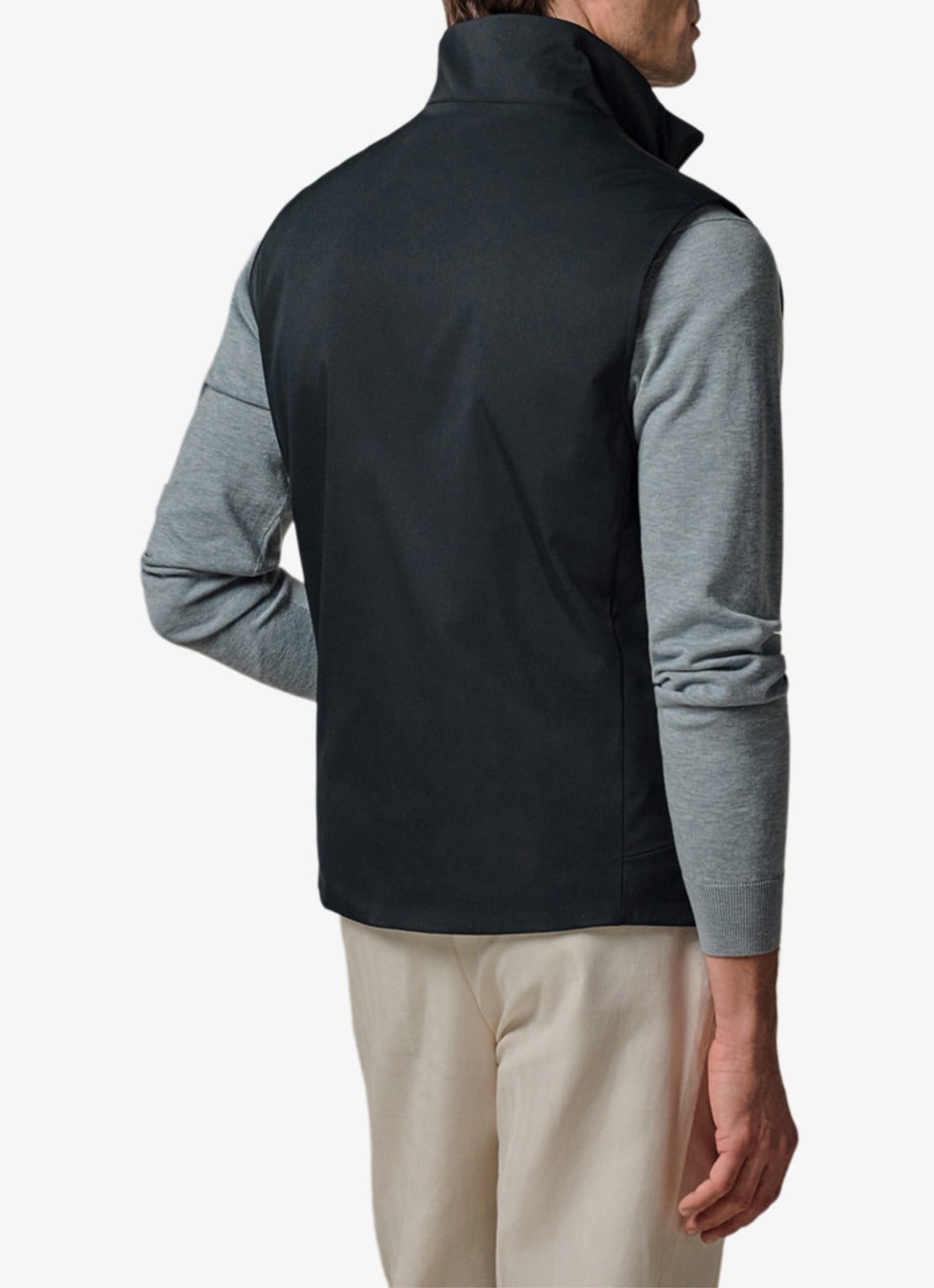 Profuomo Bodywarmer met magneetsluiting - achterkant donkerblauw
