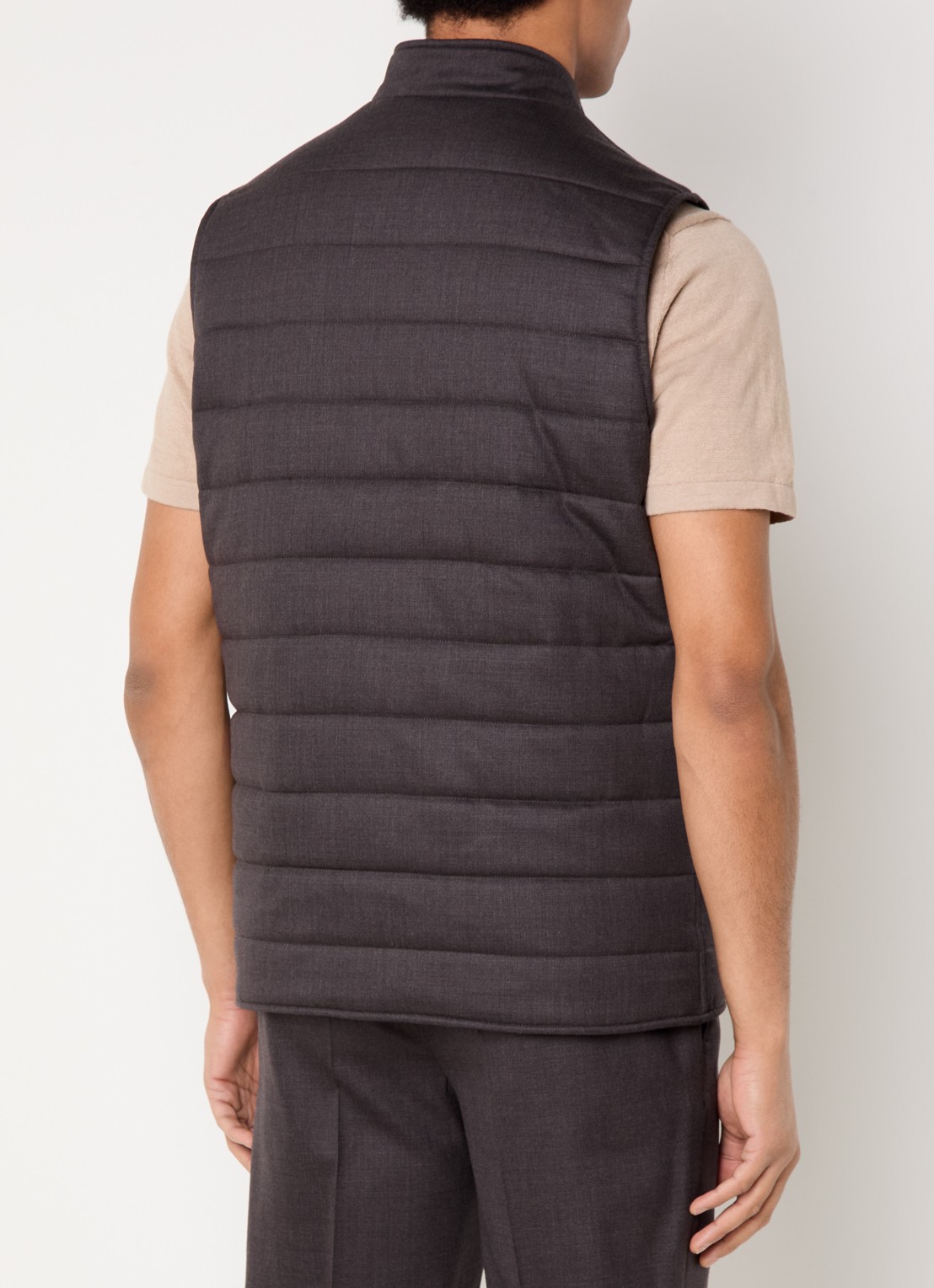 Profuomo Bodywarmer met steekzakken - achterkant 2 donkerbruin