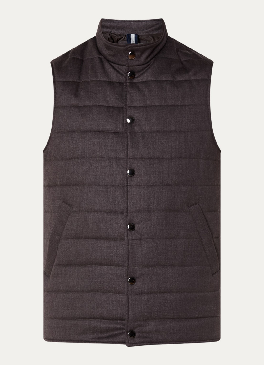 Profuomo Bodywarmer met steekzakken - voorkant 3 donkerbruin