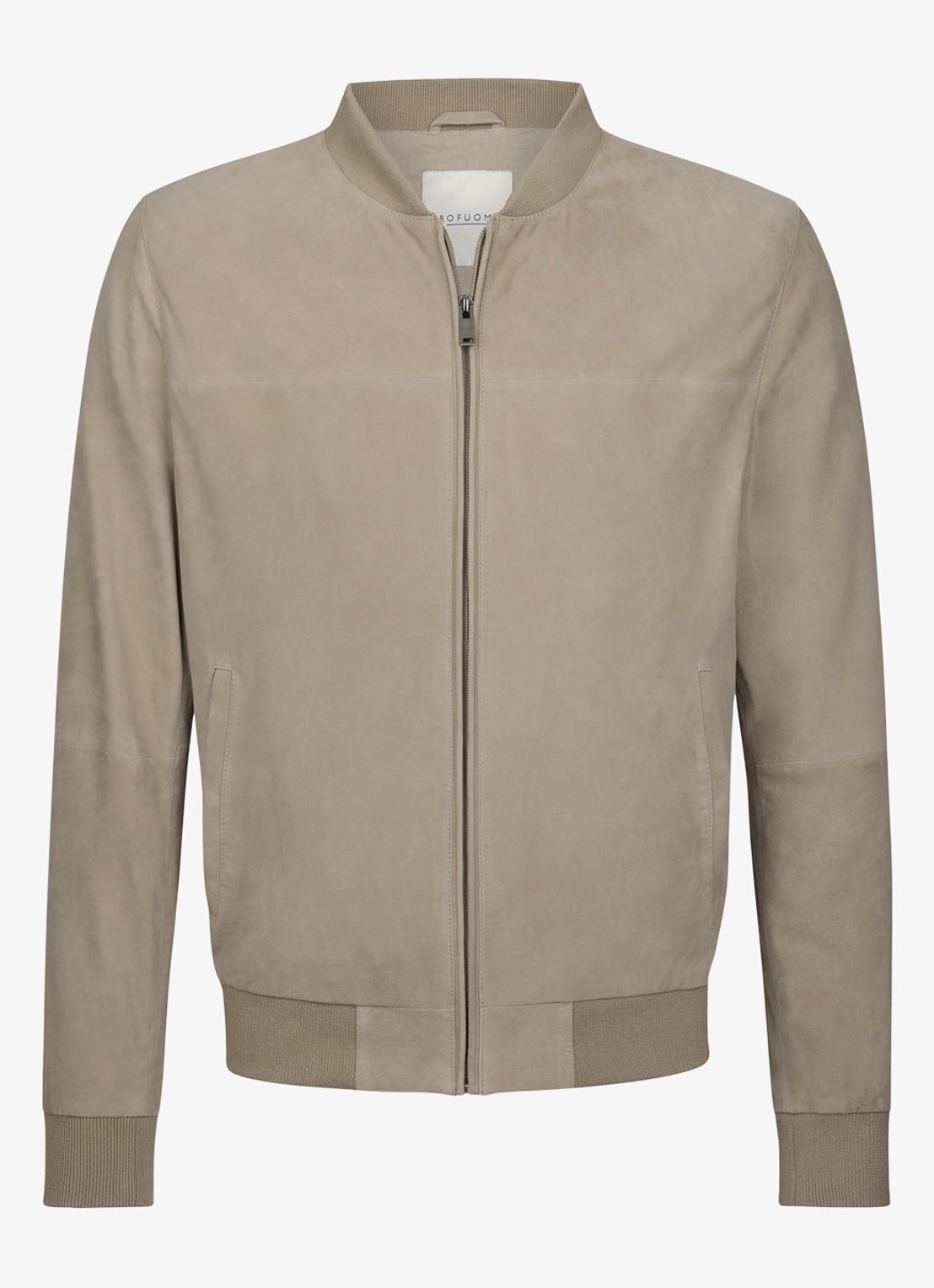 Profuomo Bomber van suede - detail 2 beige