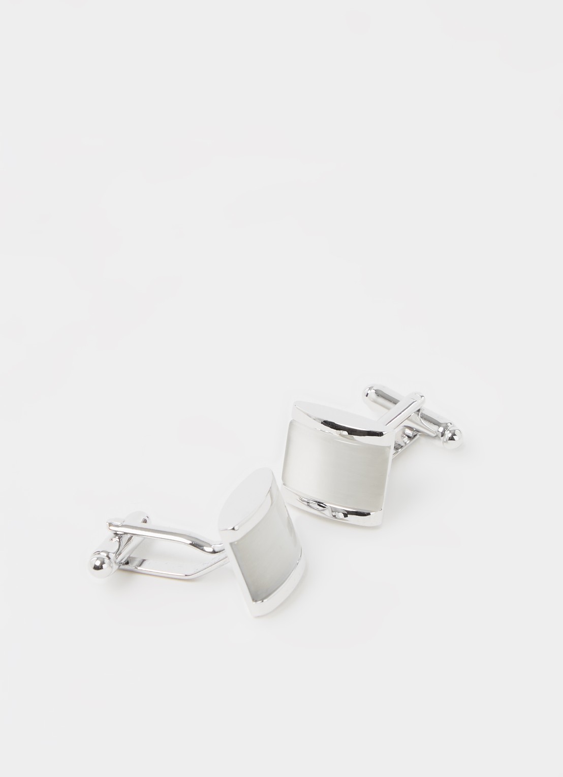 Profuomo Cat's eye manchetknopen - detail zilver