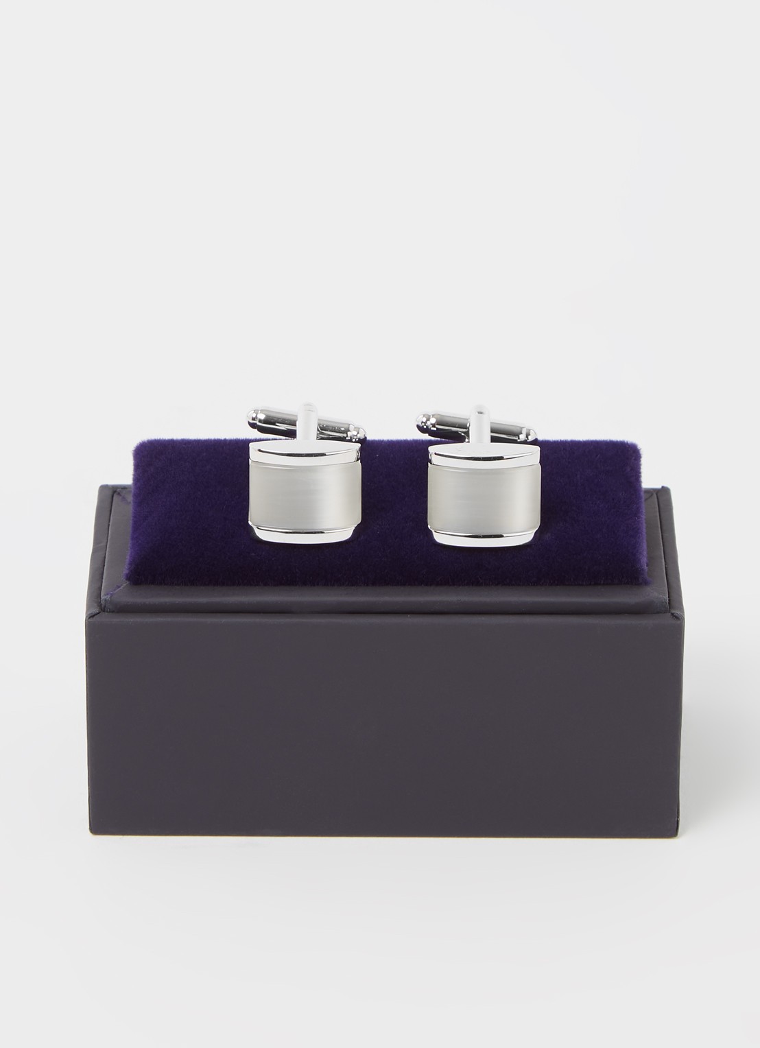 Profuomo Cat's eye manchetknopen - voorkant 3 zilver