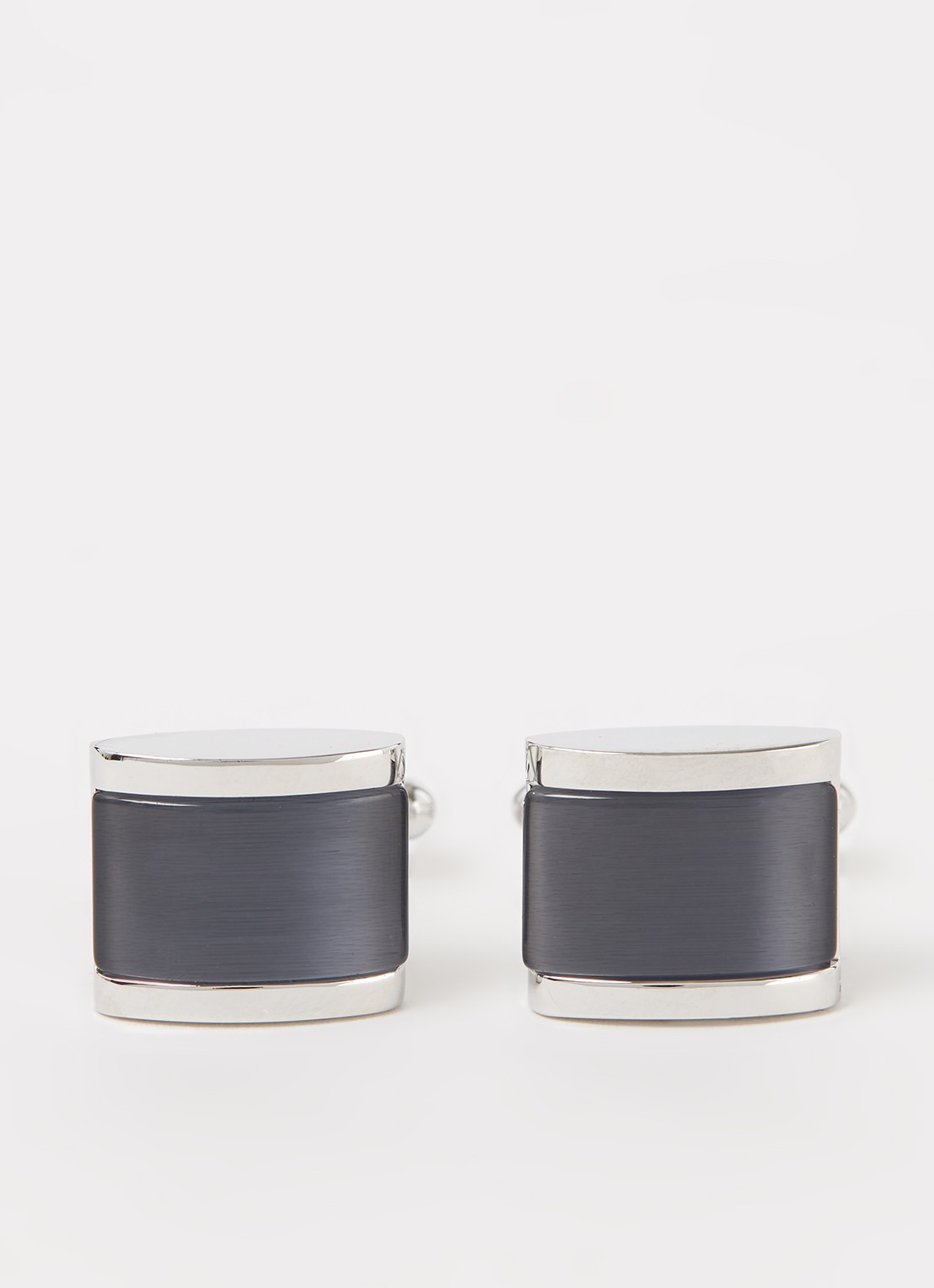 Profuomo Cat's eye manchetknopen  - voorkant grijs