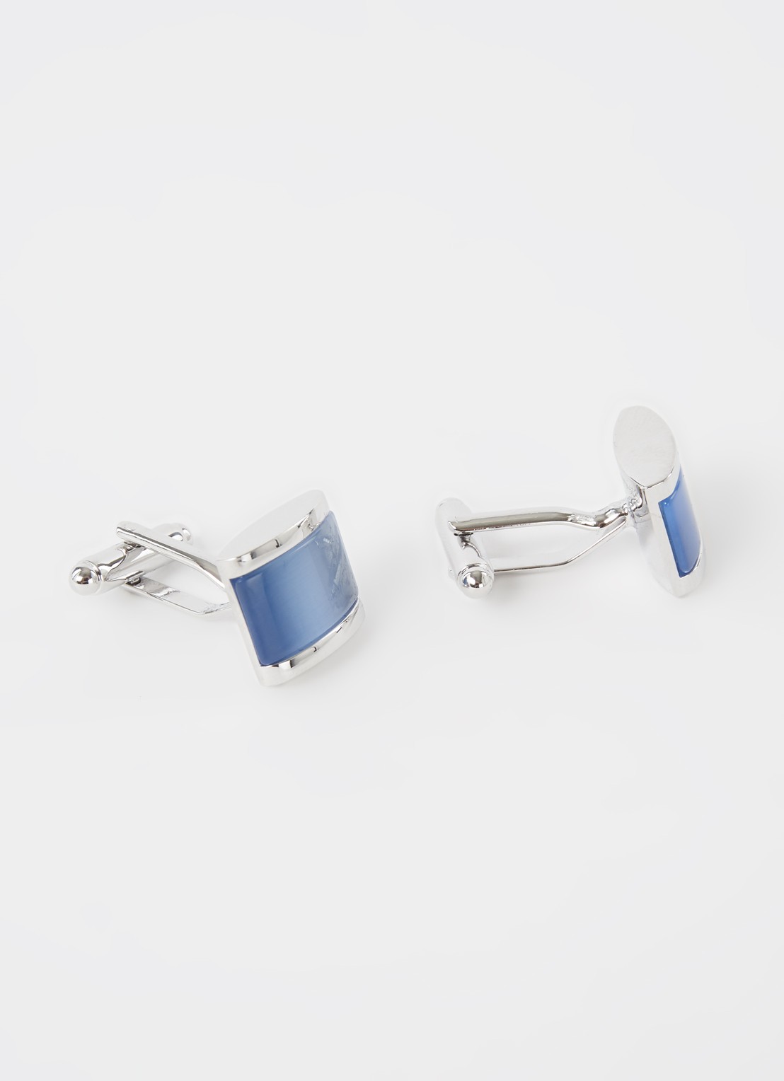 Profuomo Cat's eye manchetknopen - detail 3 blauw