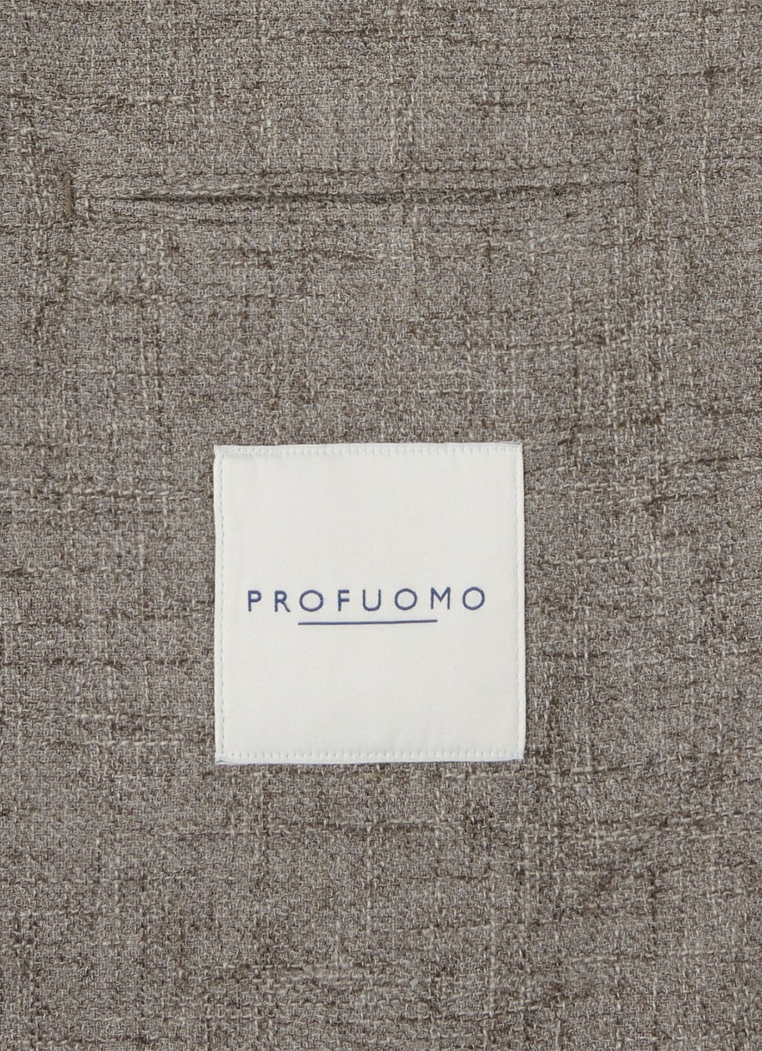 Profuomo Colbert in wolblend - detail 5 lichtbruin