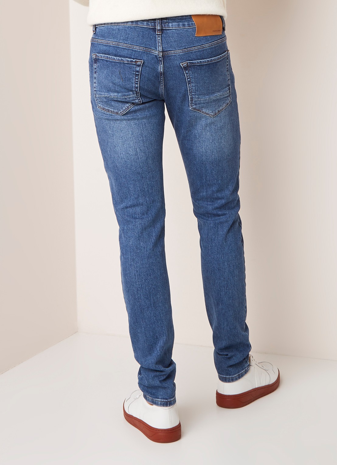 Profuomo Detox Denim skinny jeans met stretch - achterkant indigo