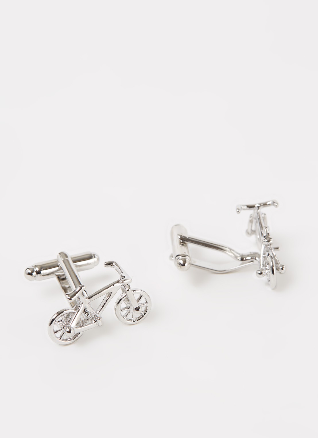 Profuomo Fiets manchetknopen - detail zilver