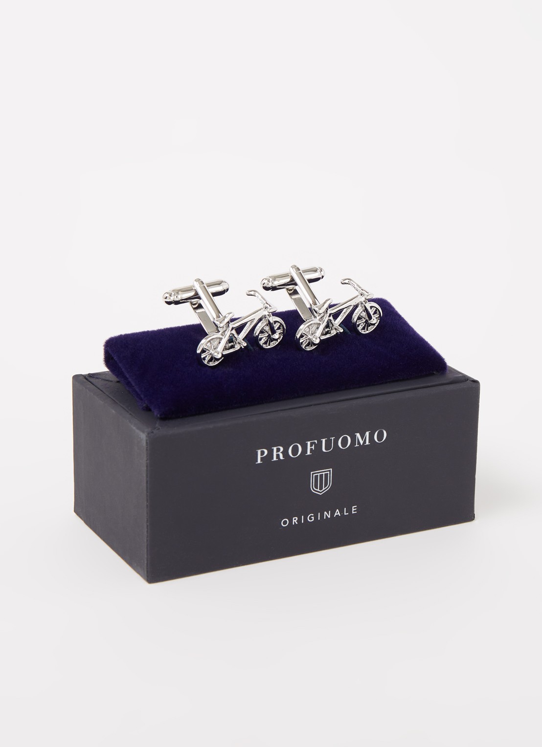 Profuomo Fiets manchetknopen - voorkant 3 zilver