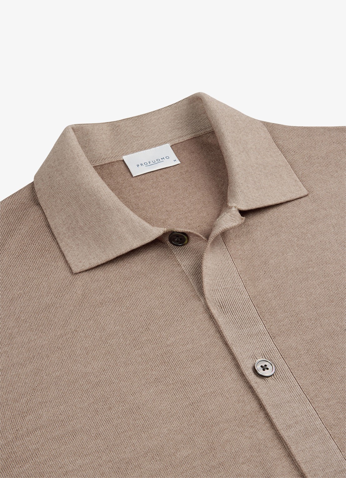 Profuomo Fijngebreid vest van wol - detail 4 beige