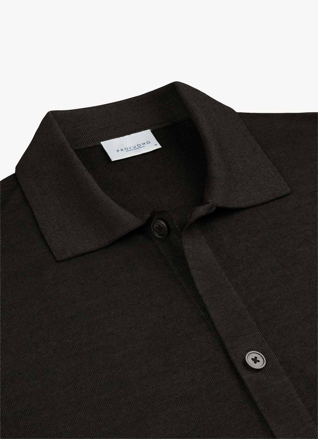Profuomo Fijngebreid vest van wol - detail 5 zwart