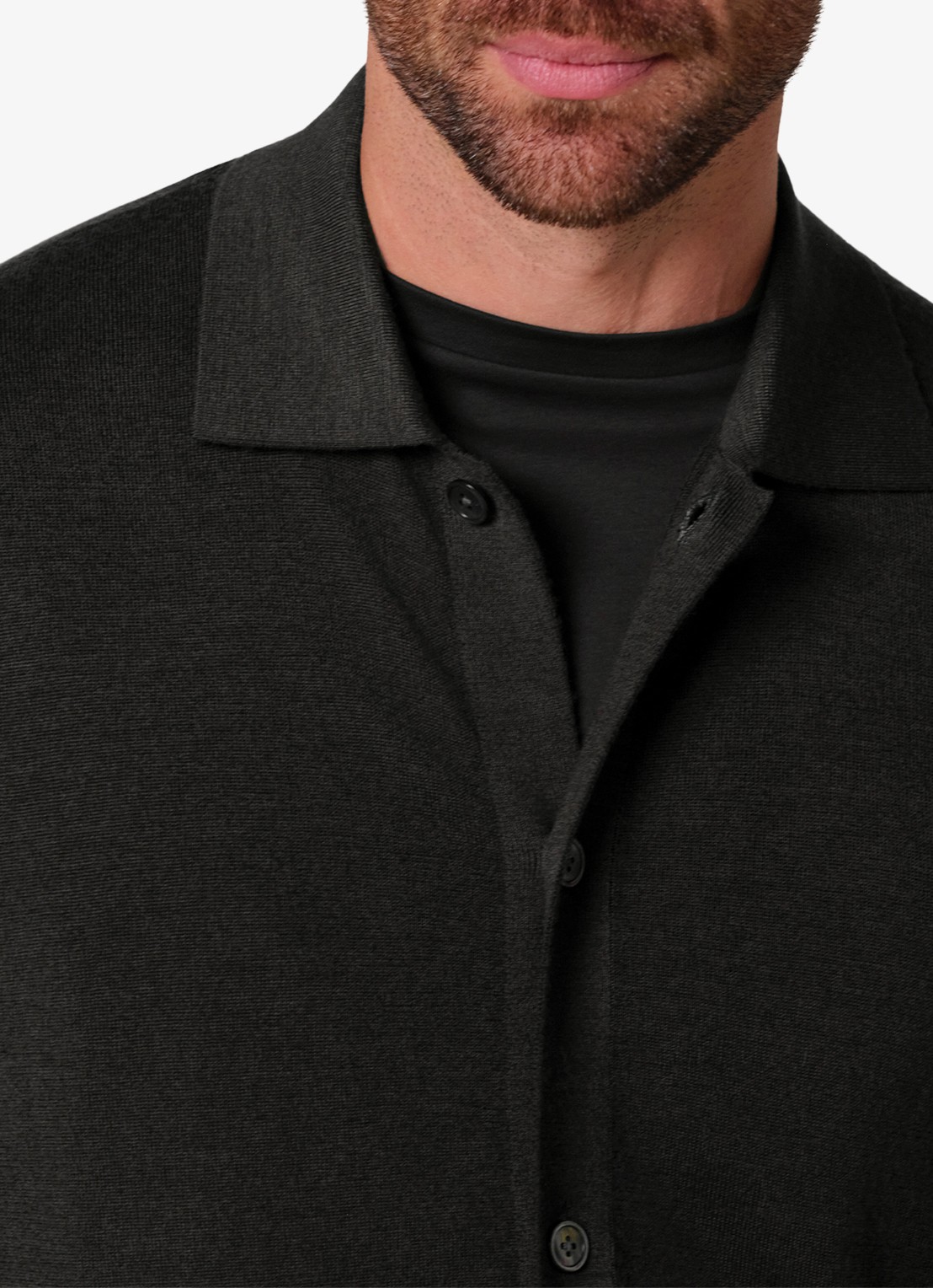 Profuomo Fijngebreid vest van wol - detail 6 zwart